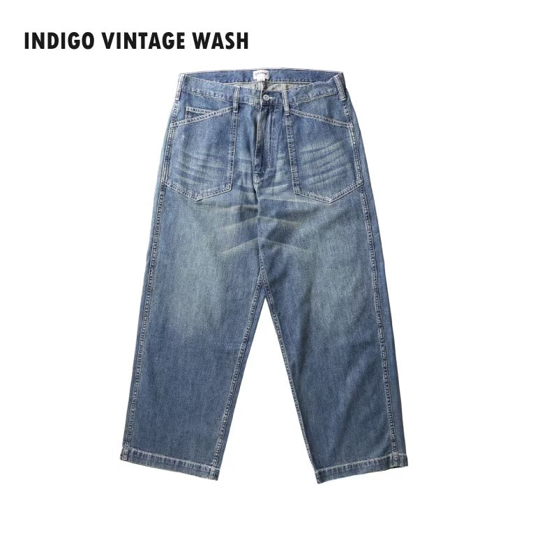 10168 US Cotton M-35 Denim Trousers - INDIGO VINTAGE WASH