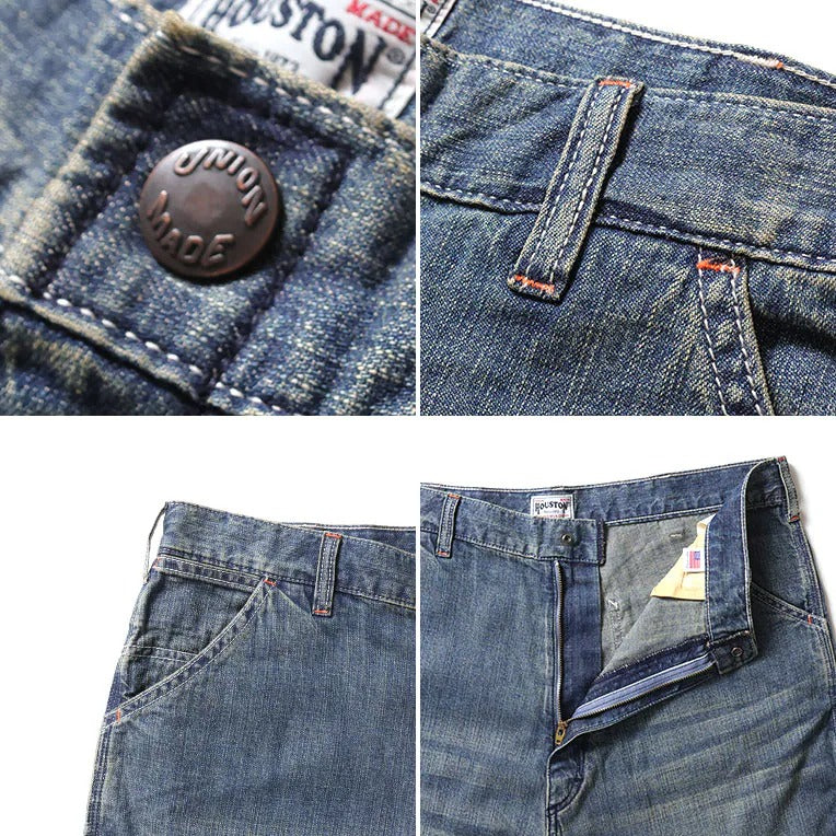 10175 US COTTON DENIM PAINTER PANTS - INDIGO VINTAGE WASH
