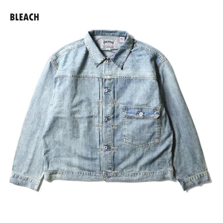 51498 US COTTON DENIM SHIRT JACKET - BLEACH