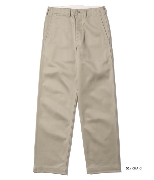 M43036 EARLY MILITARY CHINOS 1942 MODEL (ONE WASH) - KHAKI