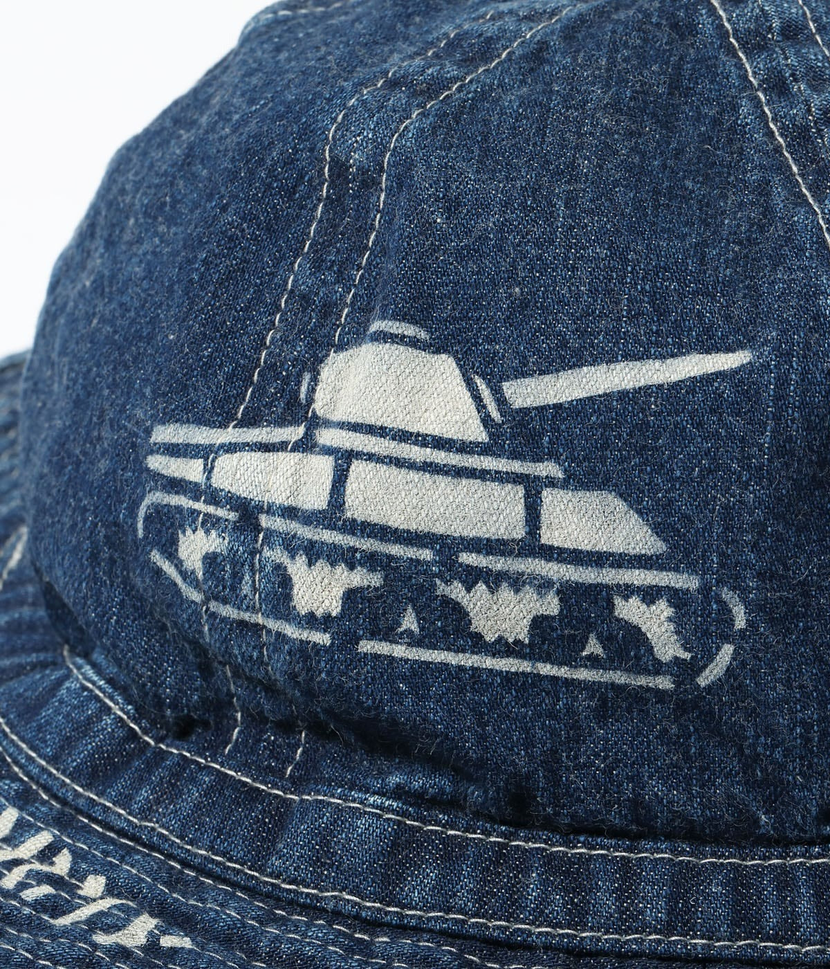 BR02850 HAT WORKING, DENIM VINTAGE WASHED STENCIL - INDIGO