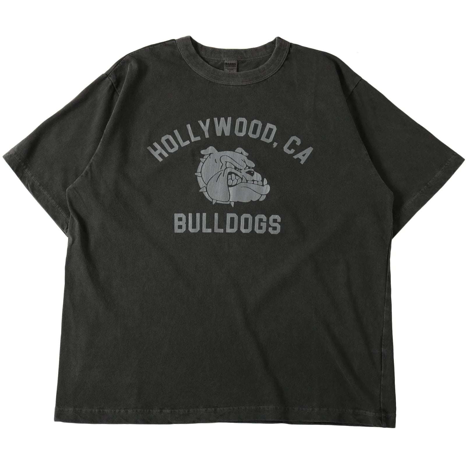 BR-25285 Pigment Dye 20/- Sunbreeze S/S Print T-shirt (BULL DOGS) - BLACK