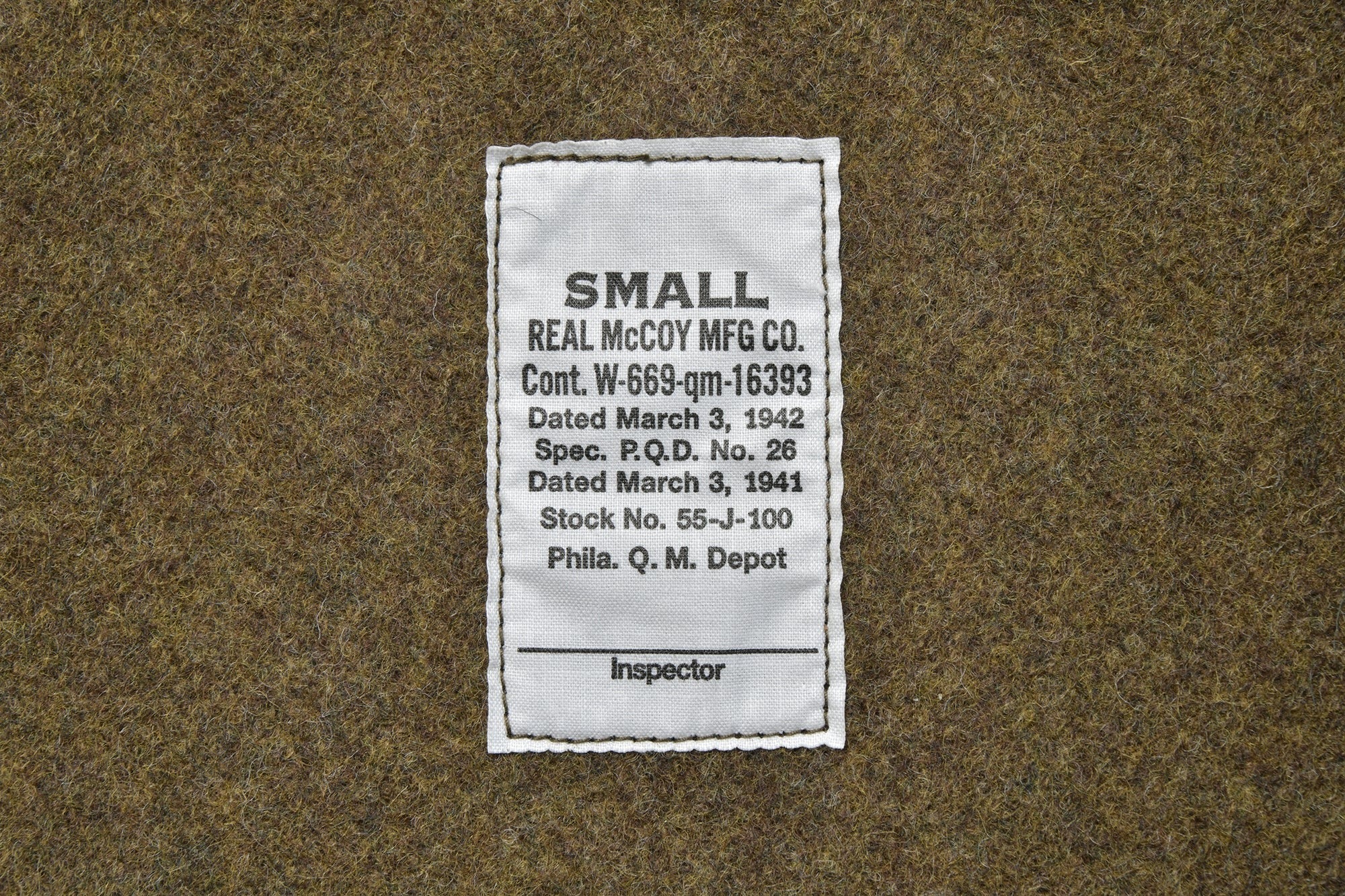 MJ22108 JACKET, COMBAT, WINTER REAL McCOY MFG. CO. - KHAKI