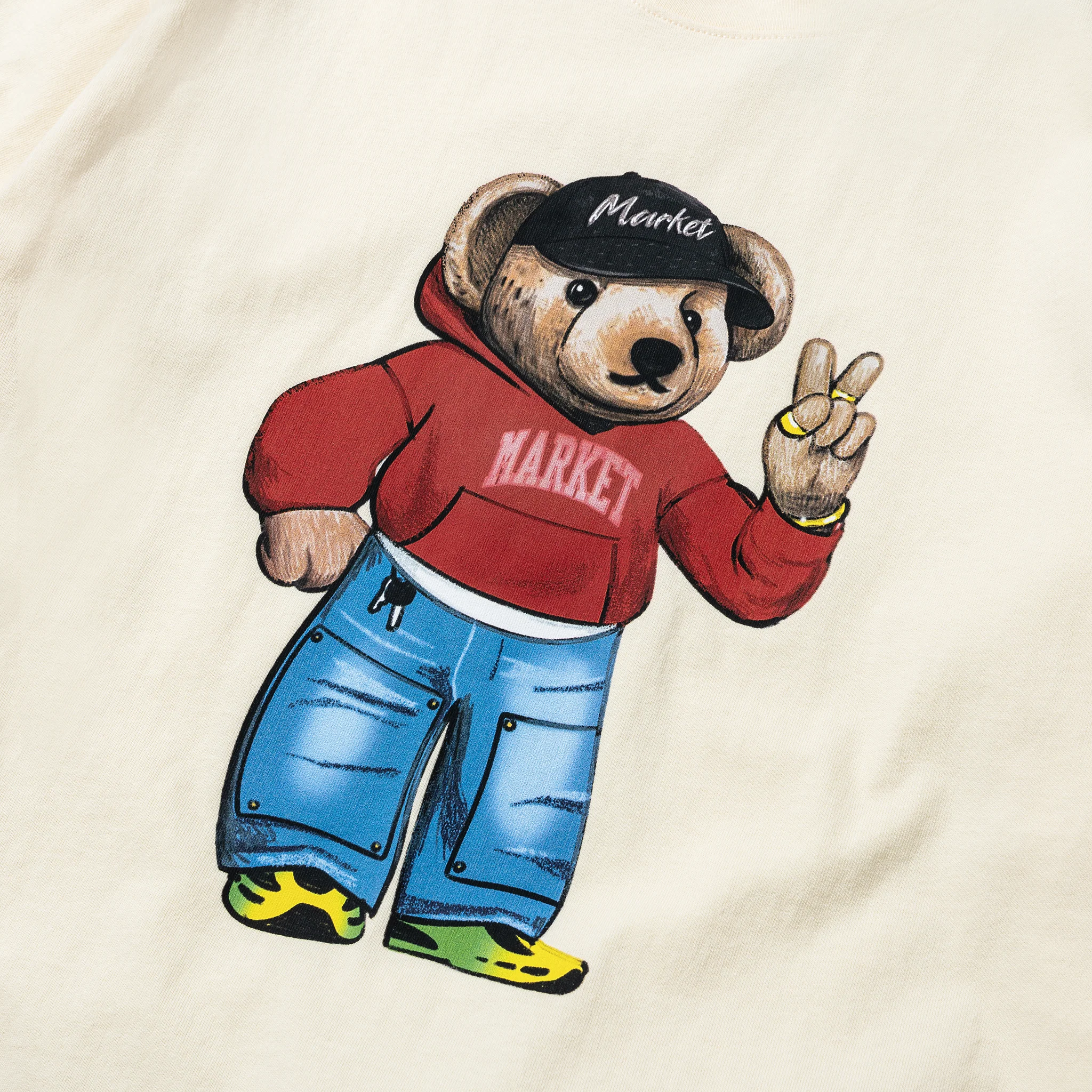 FIT CHECK BEAR T-SHIRT - BUTTER CREAM
