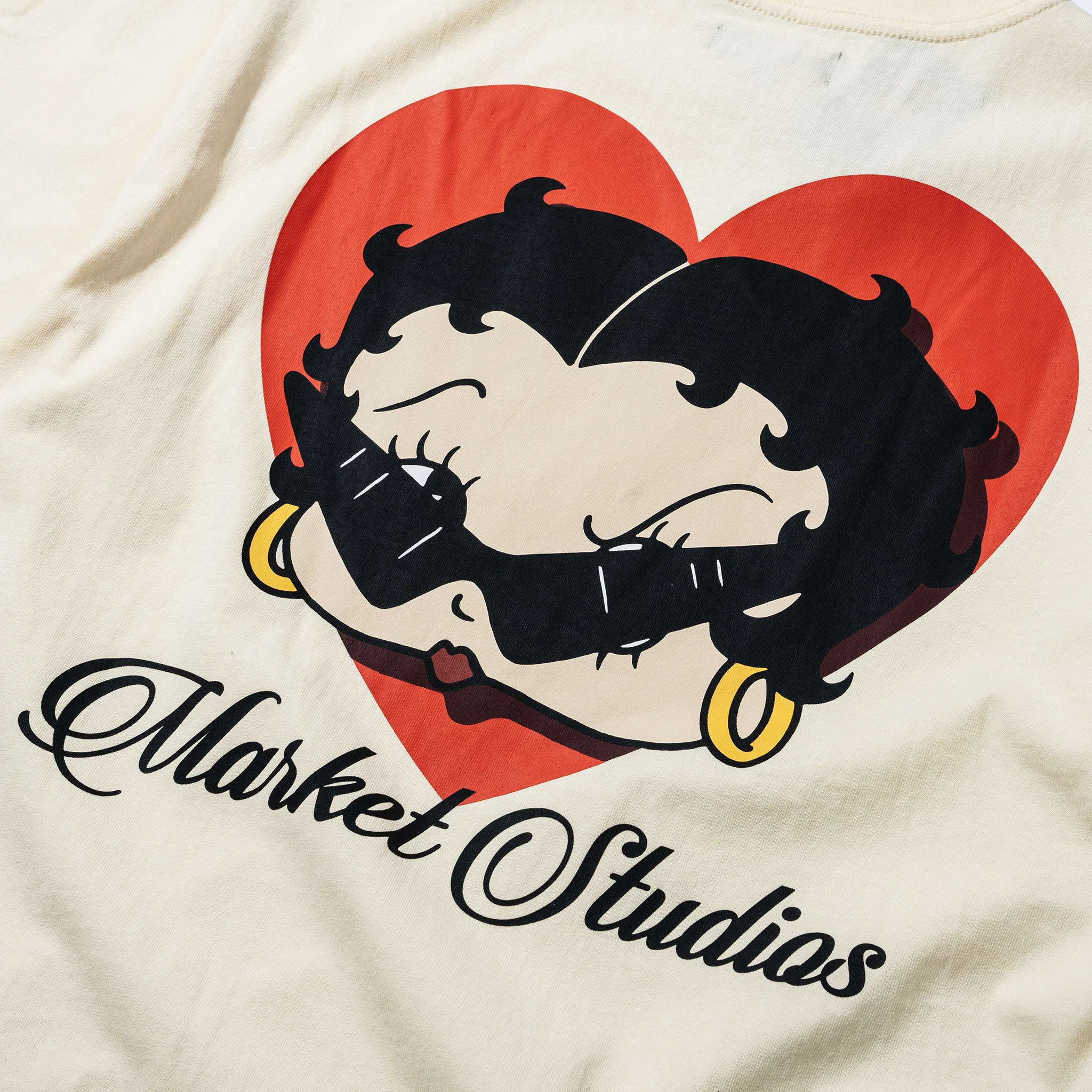 BETTY BOOP SWEETHEART T-SHIRT - BUTTER CREAM