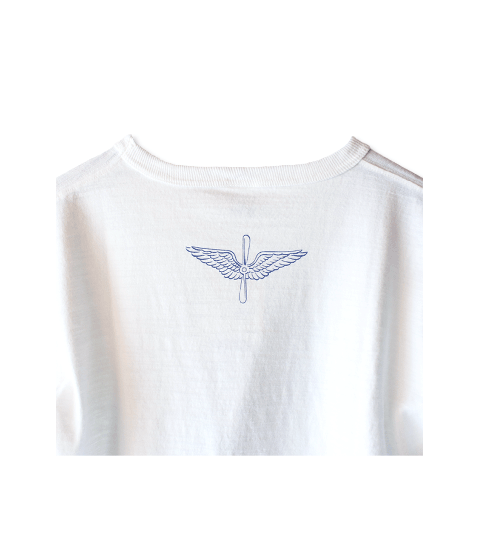 BR79559 SLUB YARN T-SHIRT U.S. ARMY AIR FORCES - WHITE