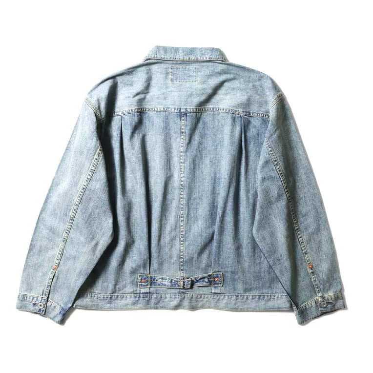 51498 US COTTON DENIM SHIRT JACKET - BLEACH