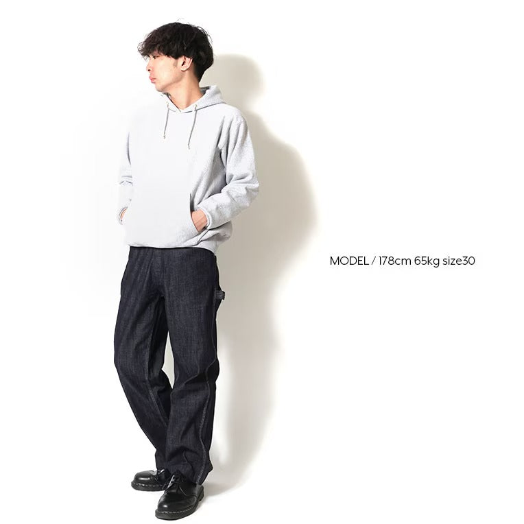 10175 US COTTON DENIM PAINTER PANTS - INDIGO ONE WASH