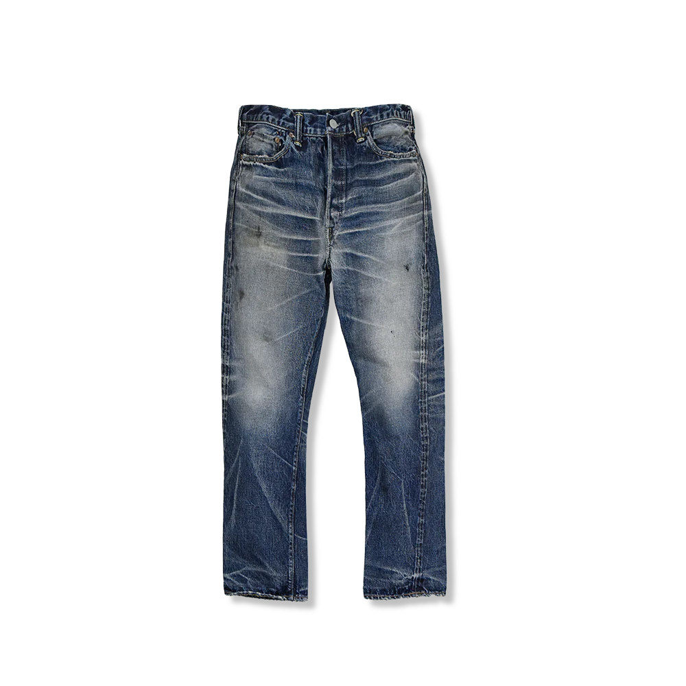 1345-0105 "Fear of The Dark" Wide Denim - INDIGO