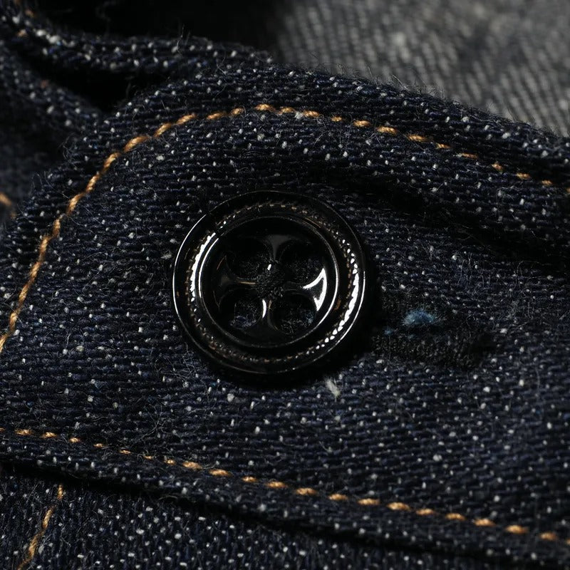2213 1880 HEAVY LEATHER BOUND JUMPER - INDIGO