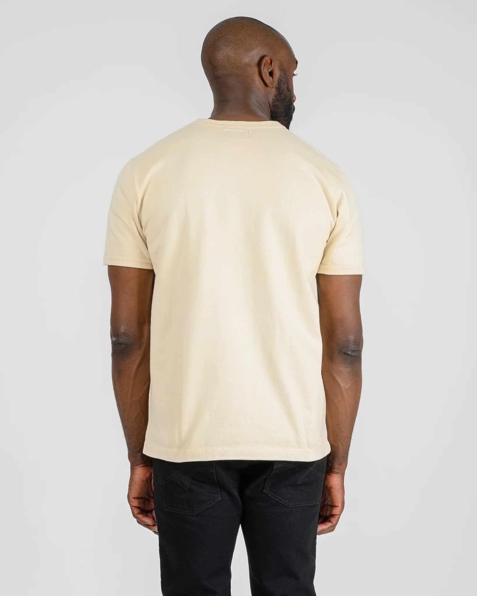 IHT-1600 11oz Cotton Knit Crew Neck T-Shirt - CREAM