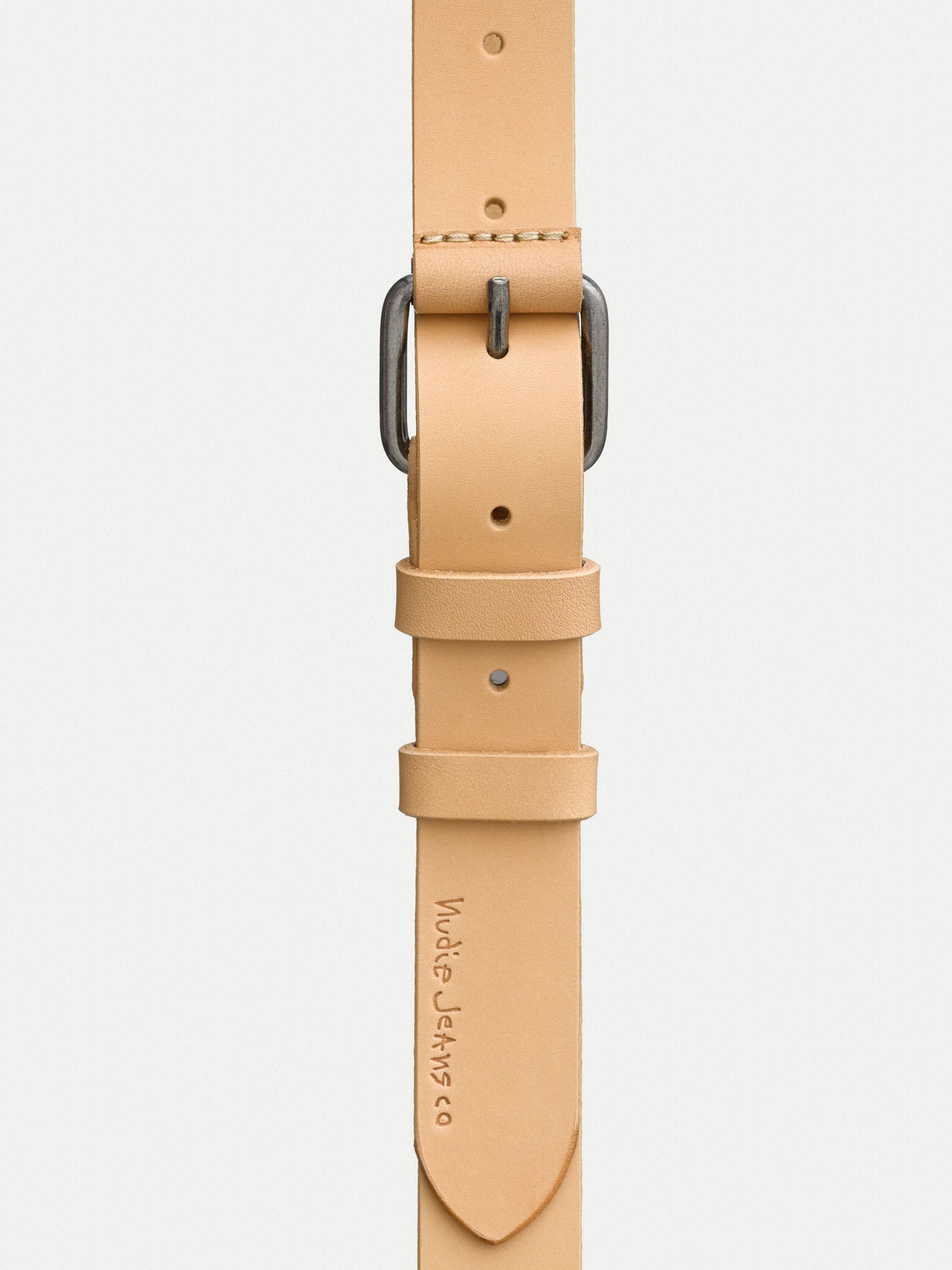 DWAYNE LEATHER BELT - NATURAL