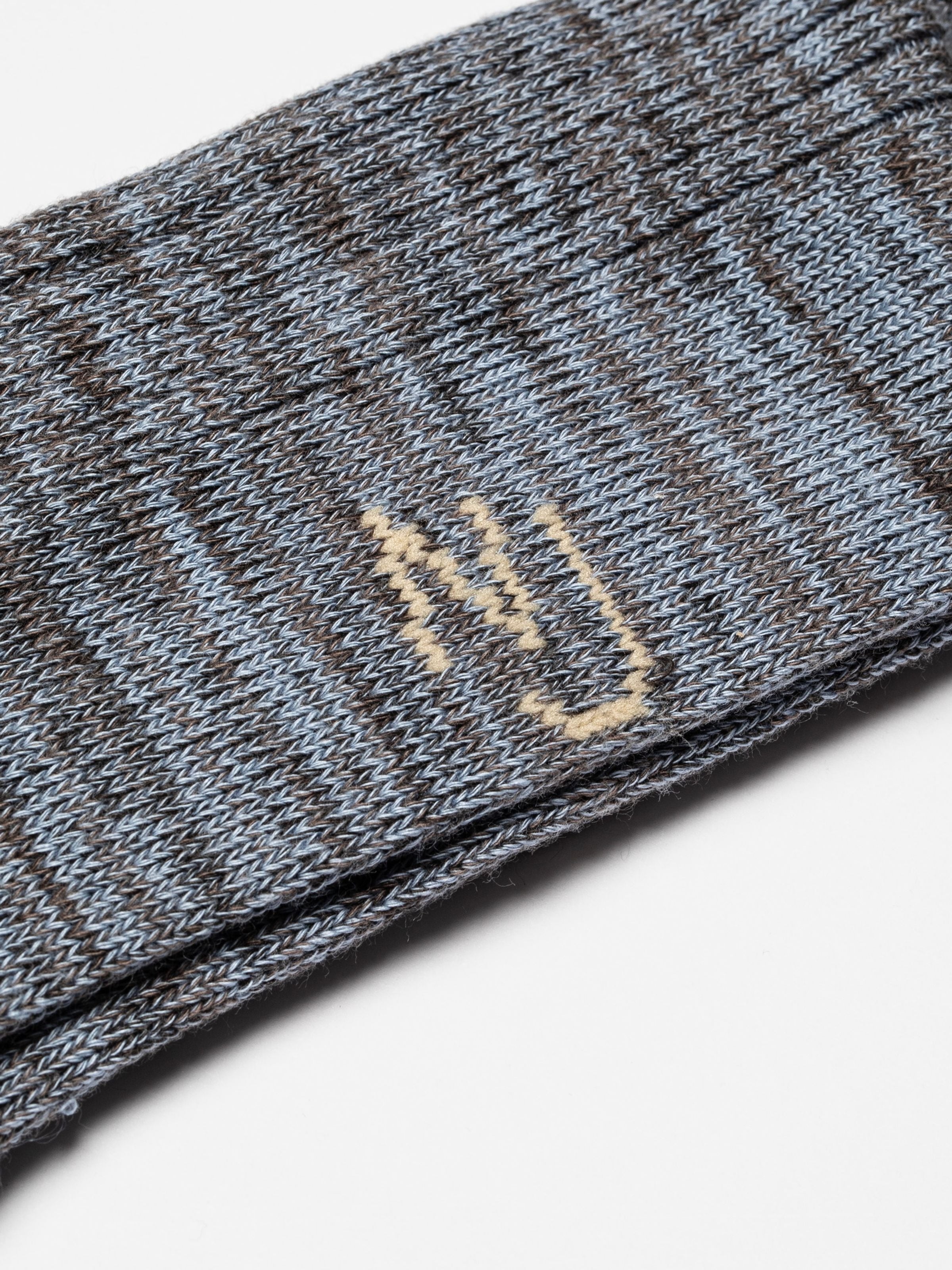 Rasmusson Mens Rib Sock - Bluemelange