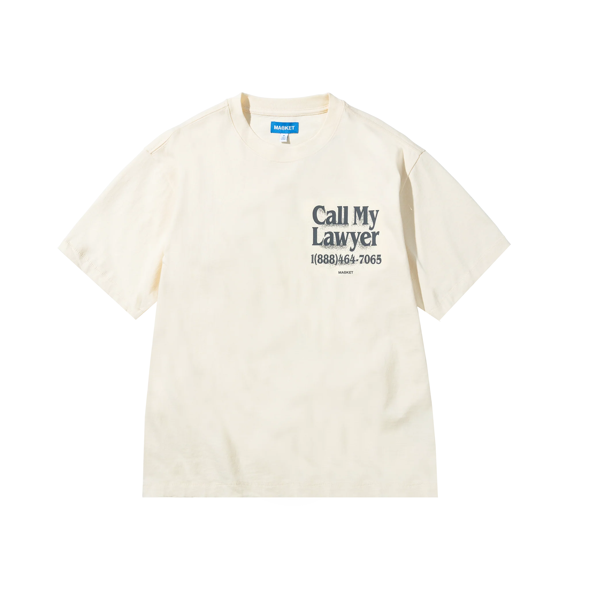 CALL MY LAWYER 3D T-SHIRT - BUTTER CREAM