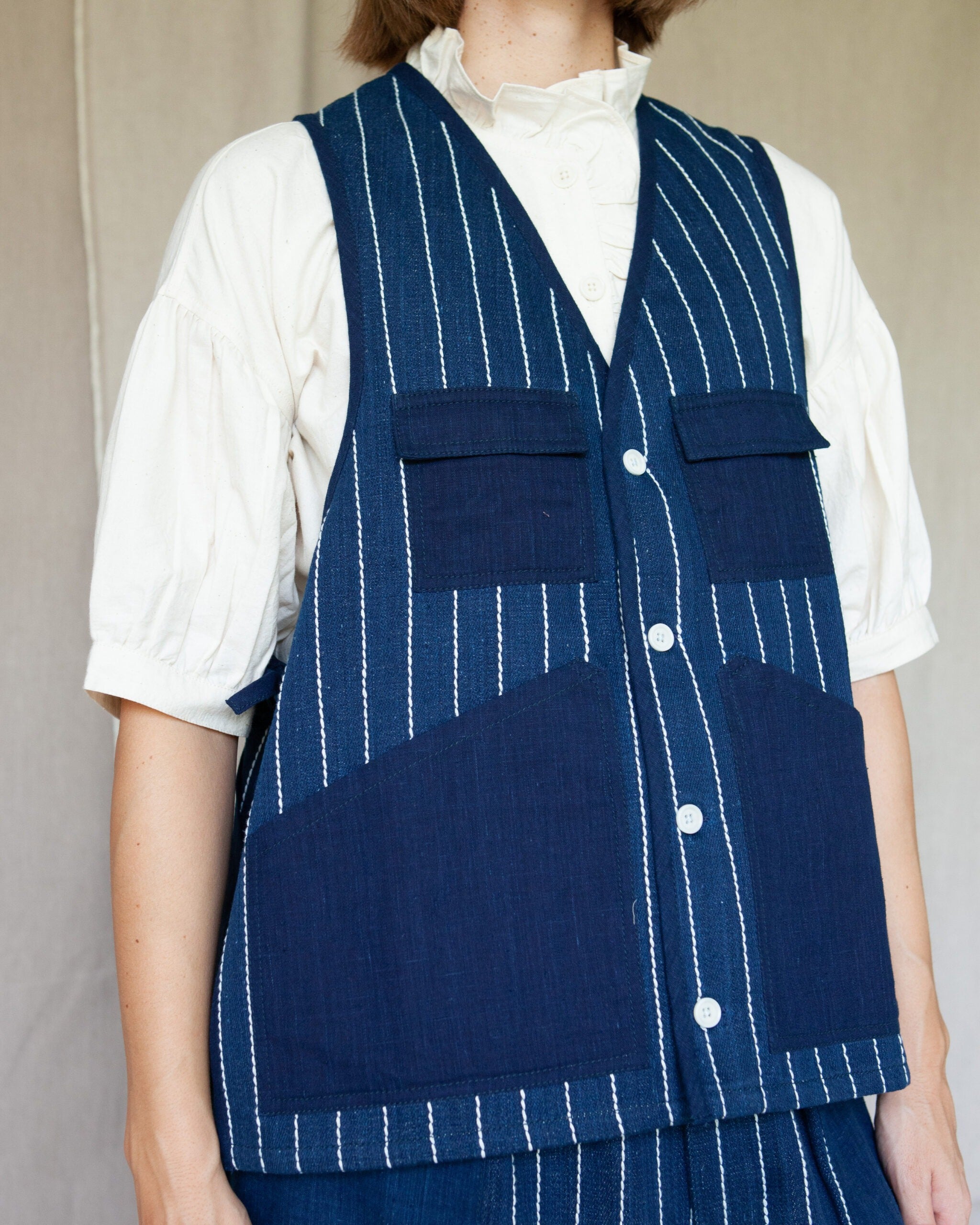 UTILITY VEST - INDIGO
