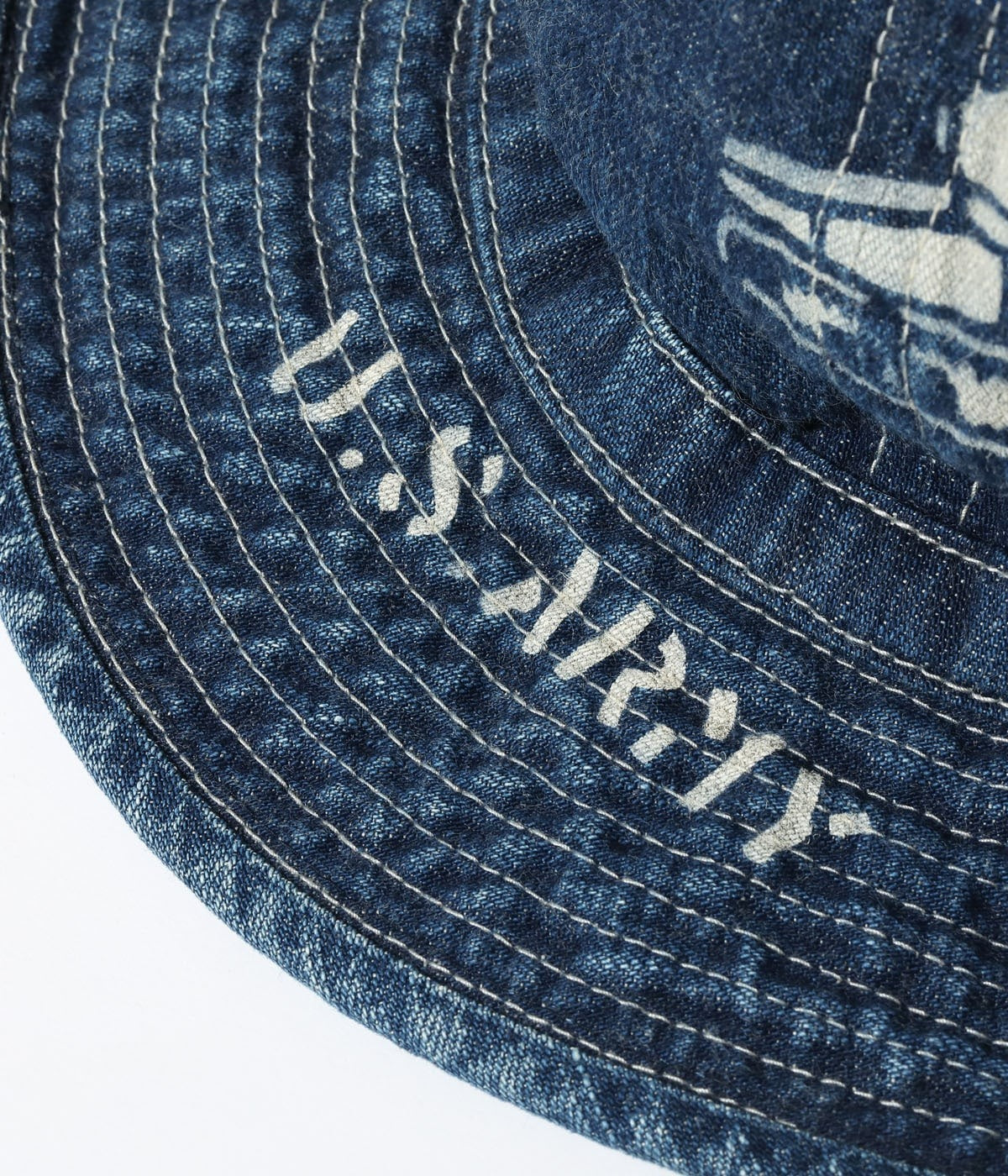 BR02850 HAT WORKING, DENIM VINTAGE WASHED STENCIL - INDIGO