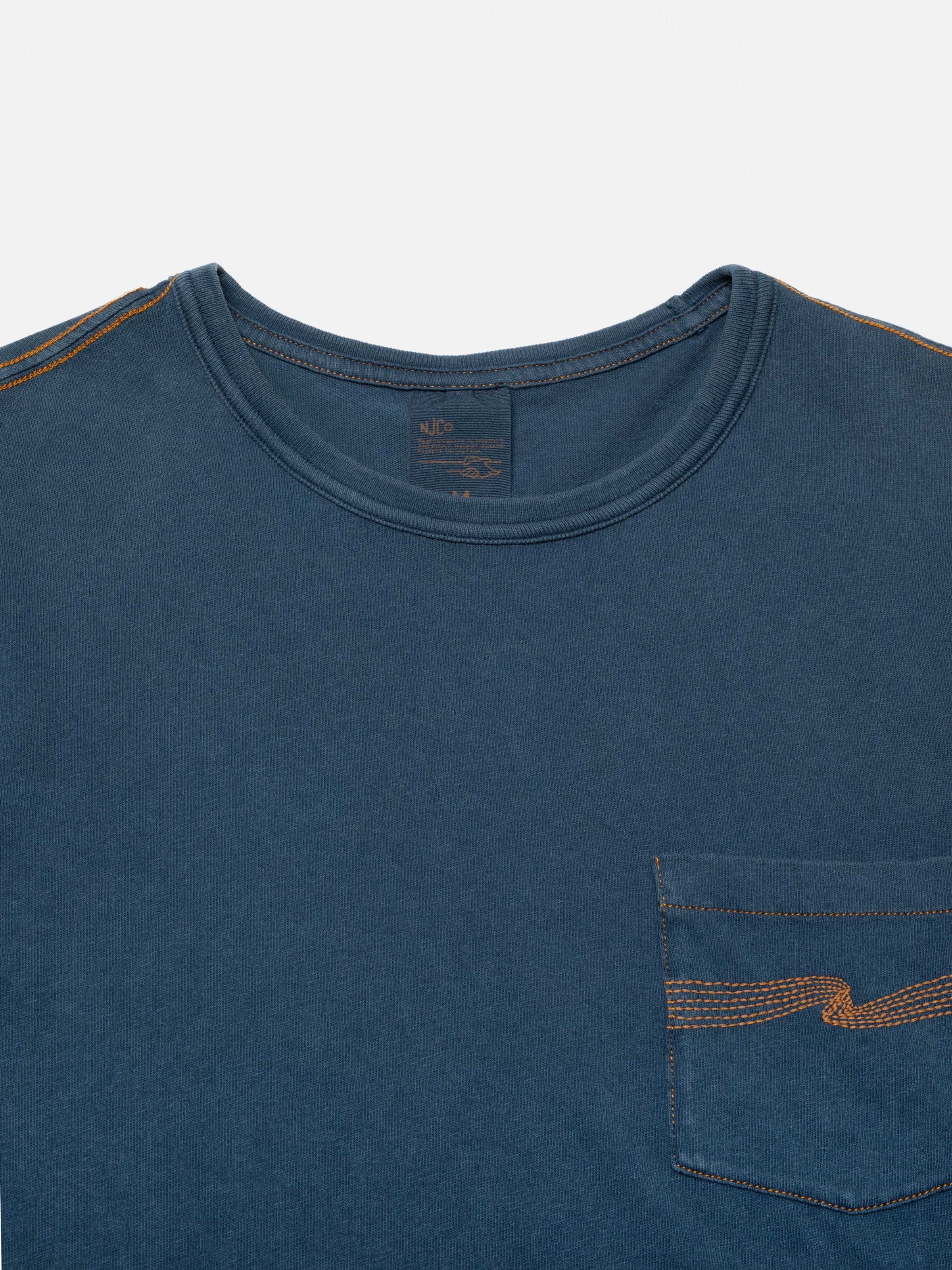Ricky Pocket T-Shirt Washed - Blue
