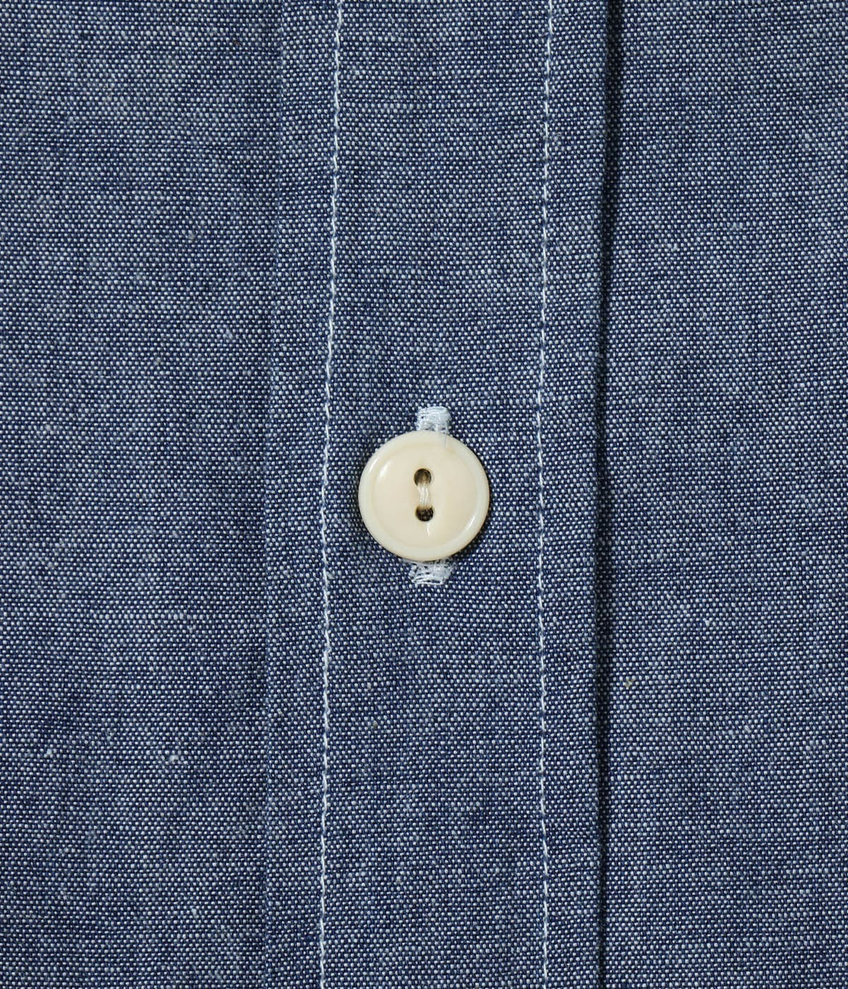 SC39527 CHAMBRAY WORK SHIRT WITH CHAIN ??EMBROIDERED - BLUE