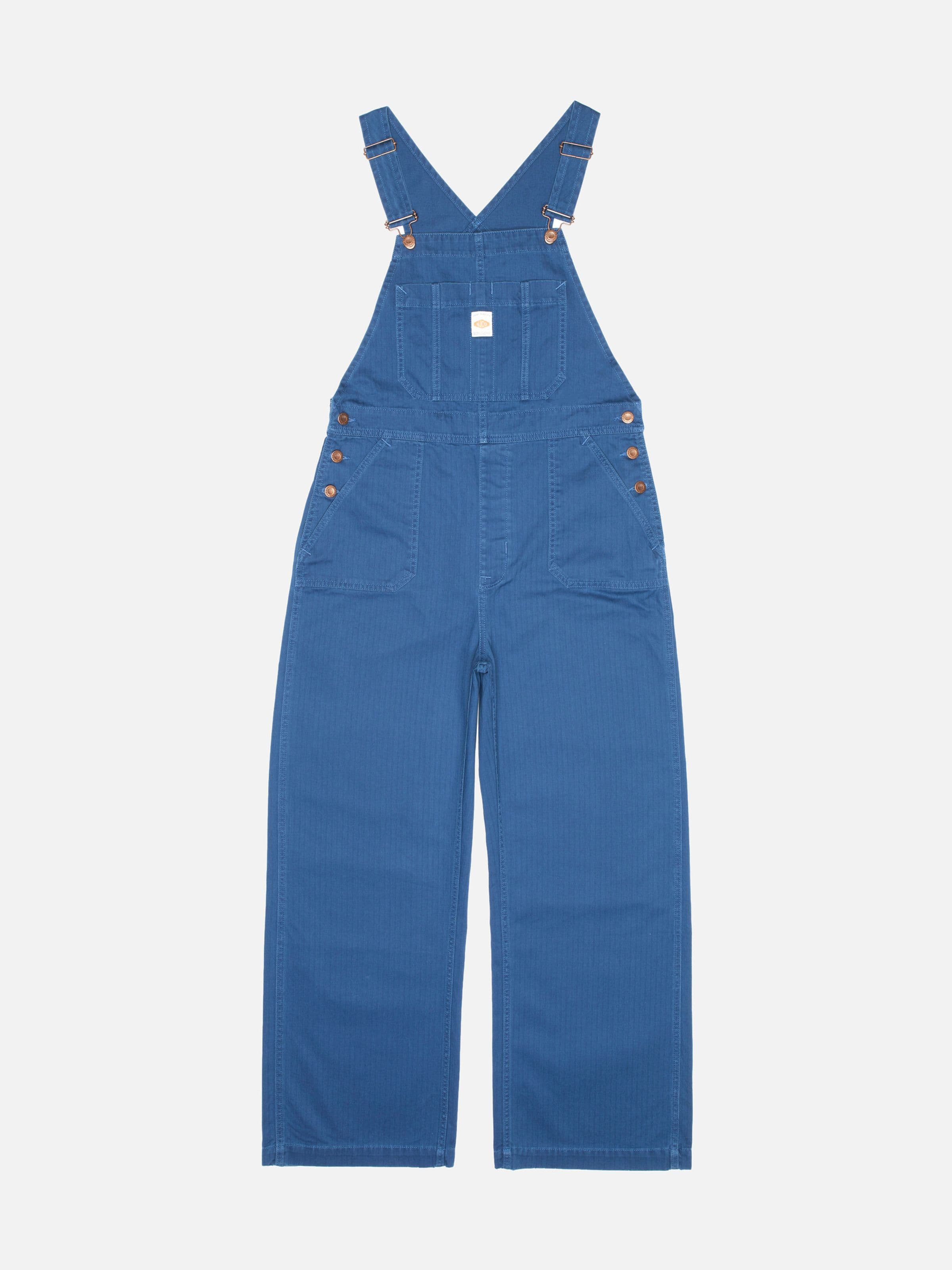 Klara Dungarees Herringbone - Blue