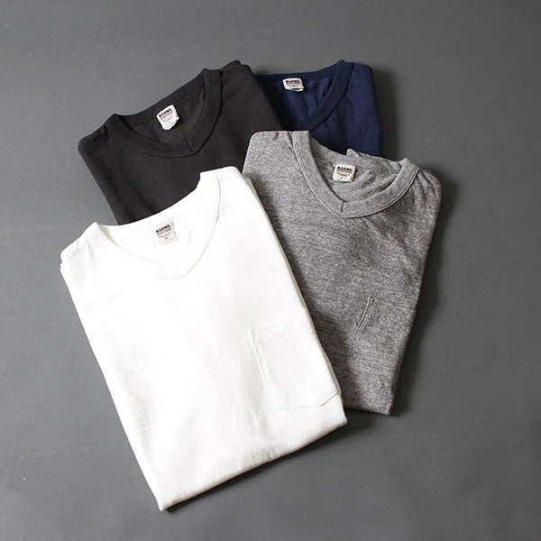 BR-11001 STANDARD TSURIAMI V-neck pocket T-shirt - GRAY