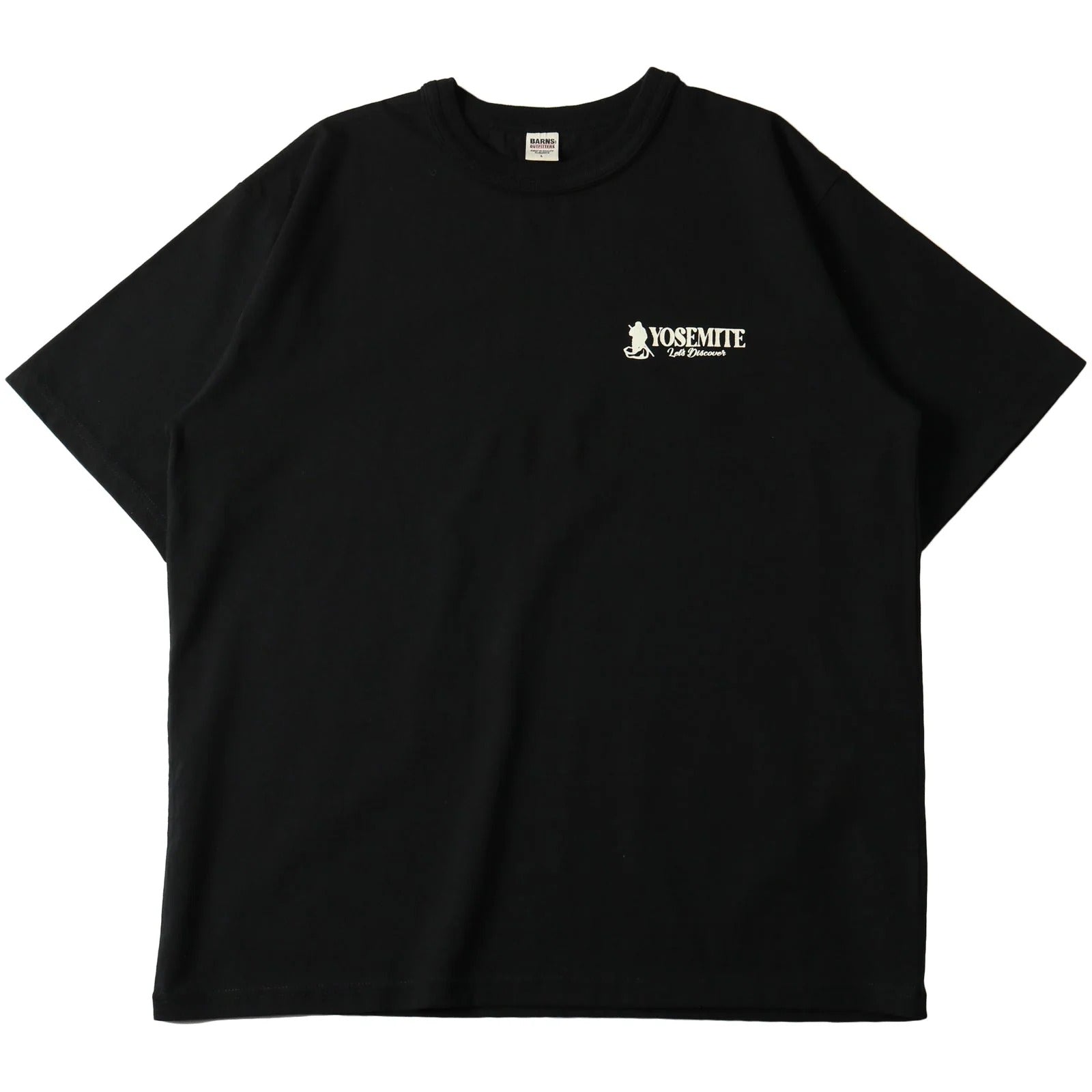 BR-25146 STANDARD 18/-OE Tough neck S/S Print T-shirt (YOSEMITE) - BLACK