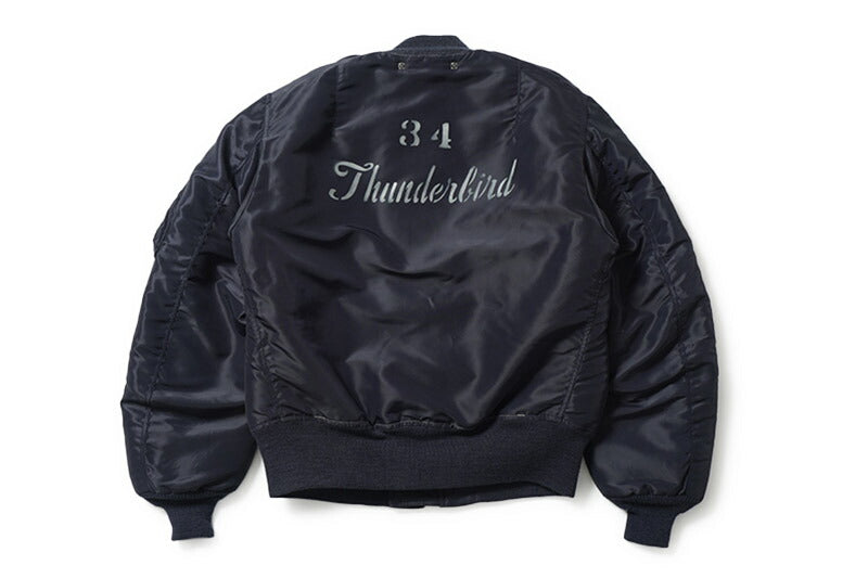 BR15744 Type B-15C (MOD.) "AFBLUE B. RICKSON & SONS. INC. 34th BOMB.SQ. THUNDERBIRDS" - NAVY