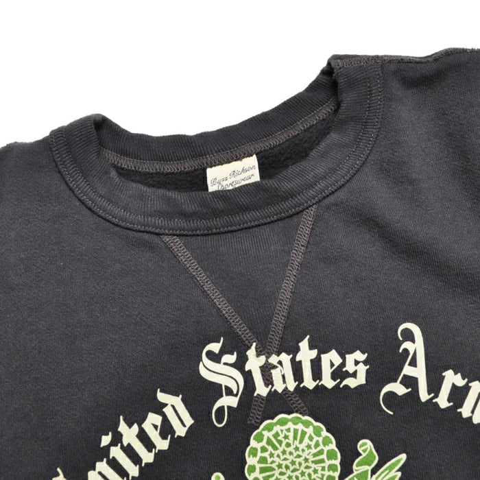 BR69692 Set-In Crew Neck Sweat Shirt U.S.Army Air Forces Bomb. School - BLACK