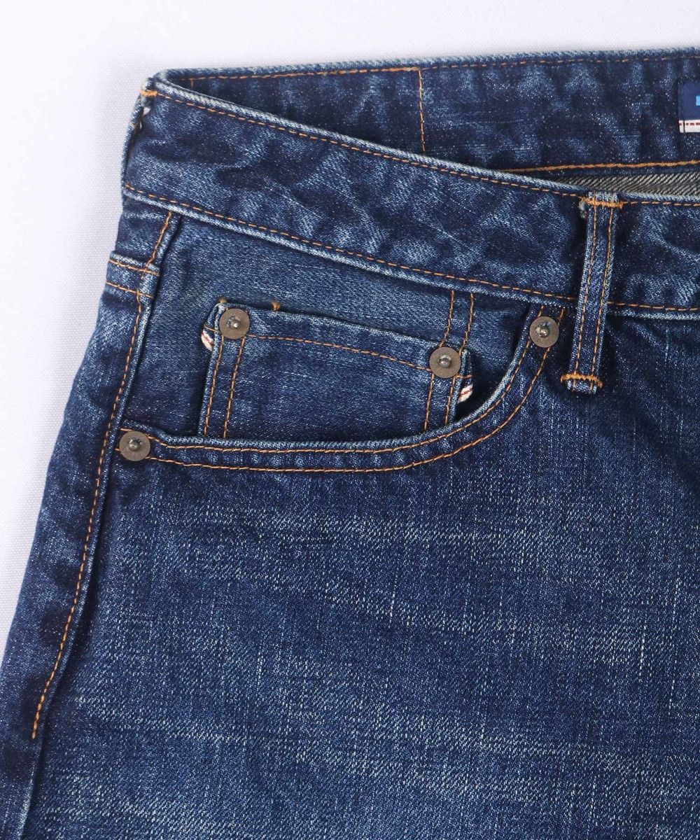 J401(D01) 14.8oz US Cotton Selvedge Jeans (Aging Wash) - Dark Indigo