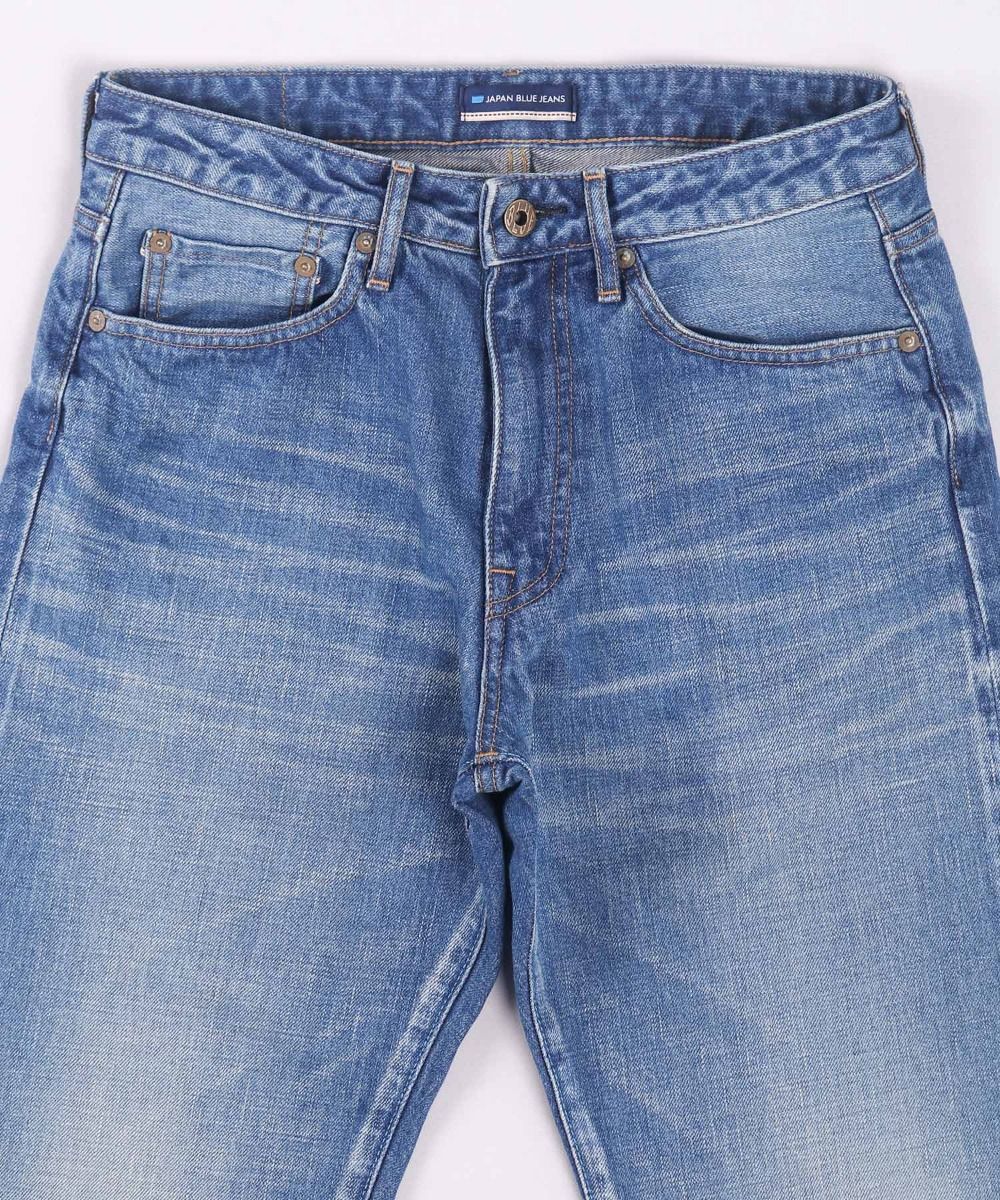 J404(M01) 12.5oz Africa Cotton Straight Selvedge Jeans (Aging Wash) - Mid Indigo