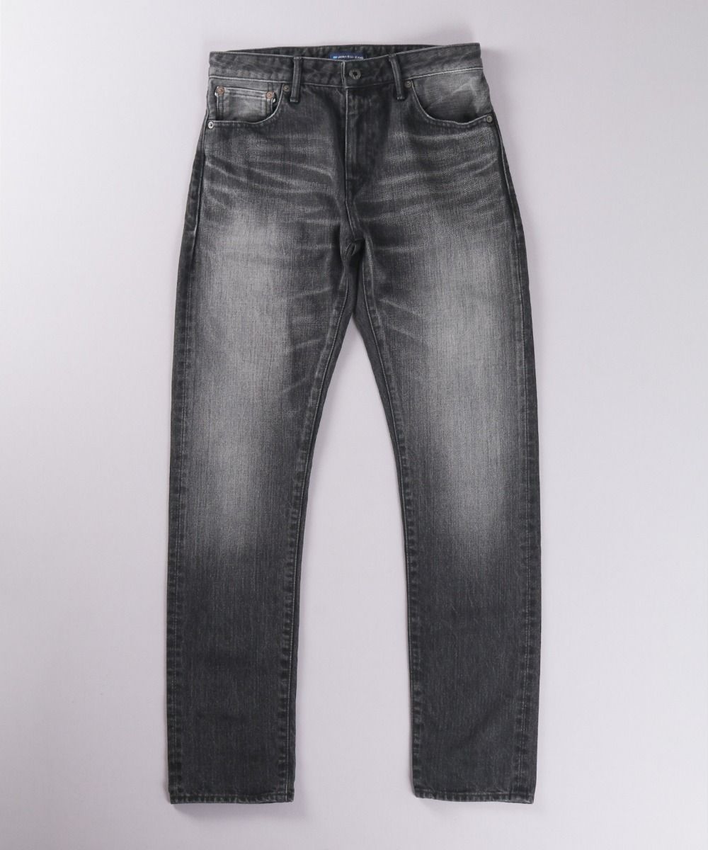 J314 14oz Black Straight Selvedge Jeans (Aging Wash) - GRAY