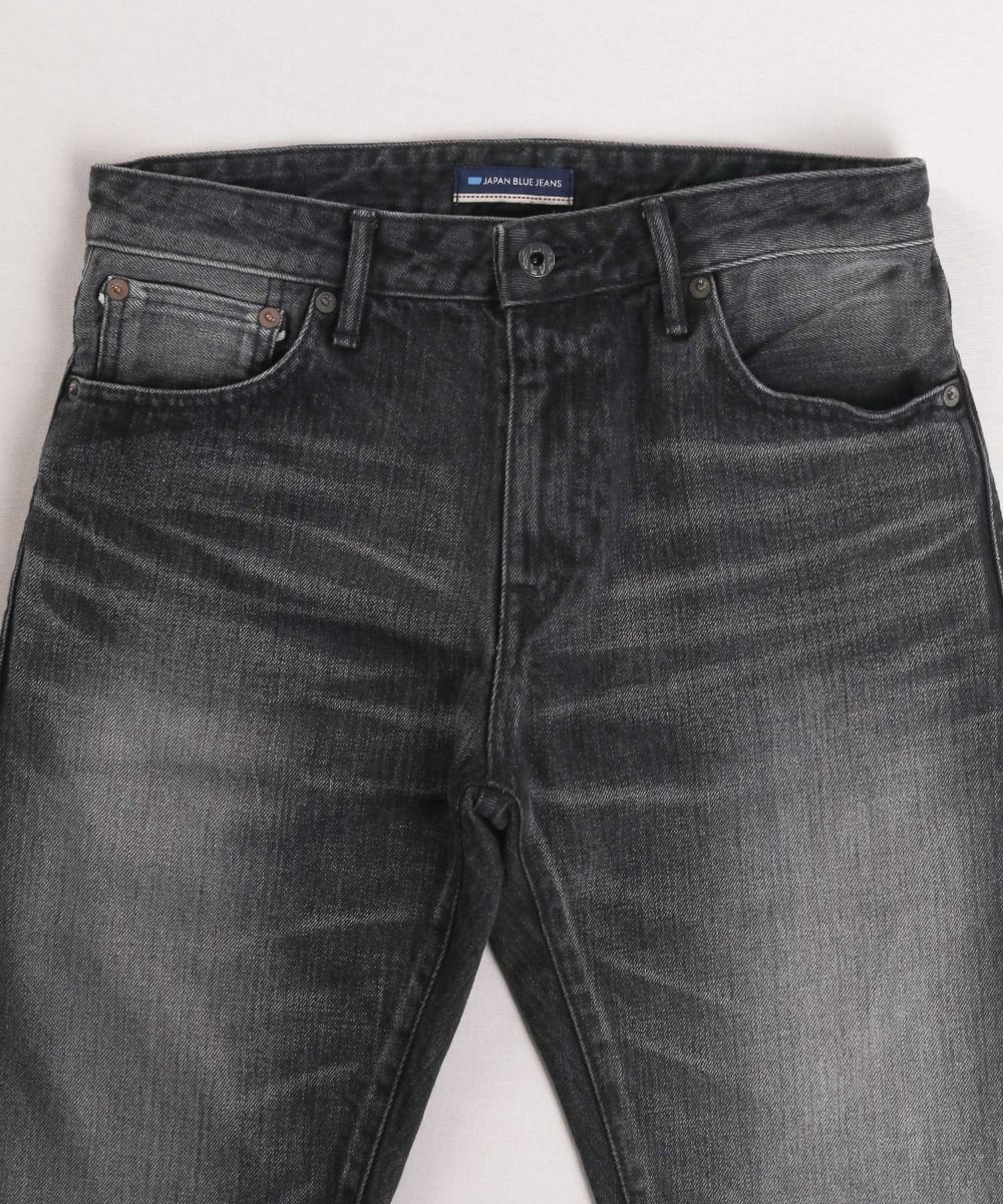 J314 14oz Black Straight Selvedge Jeans (Aging Wash) - GRAY