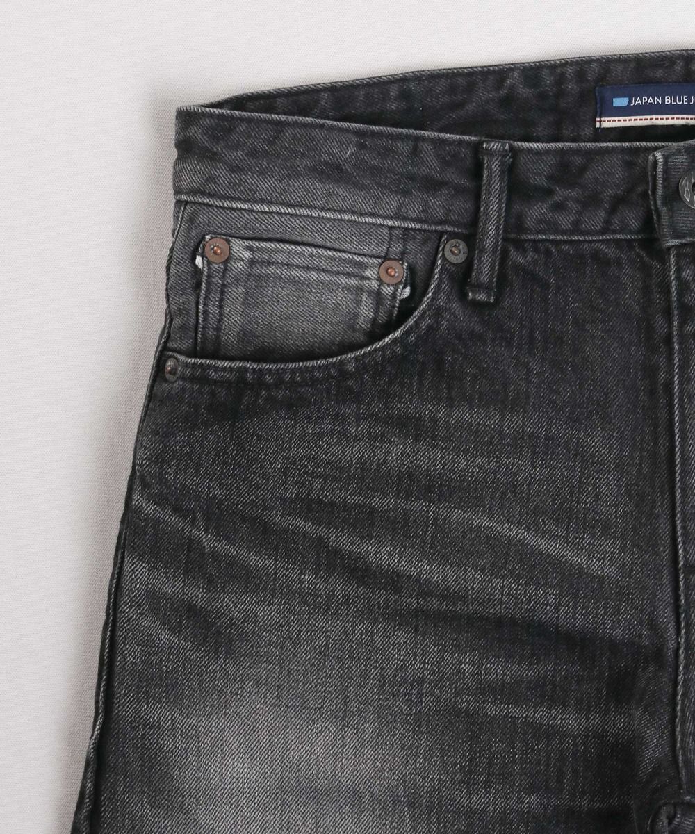 J314 14oz Black Straight Selvedge Jeans (Aging Wash) - GRAY