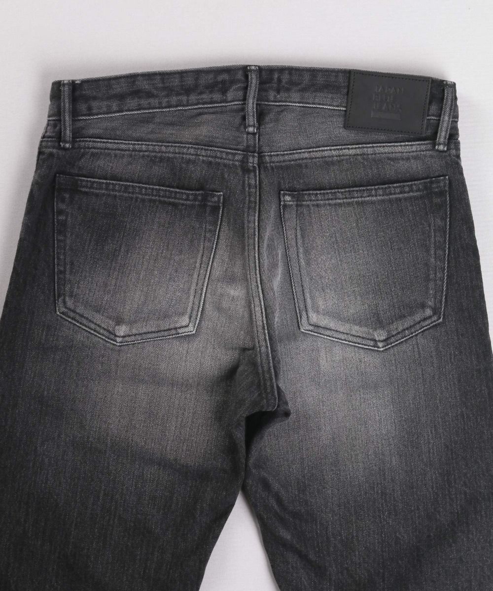 J314 14oz Black Straight Selvedge Jeans (Aging Wash) - GRAY