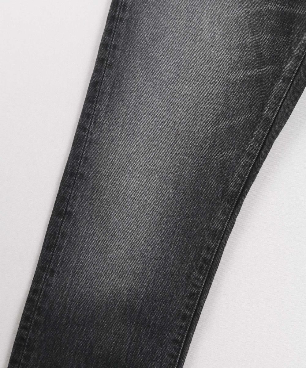 J314 14oz Black Straight Selvedge Jeans (Aging Wash) - GRAY