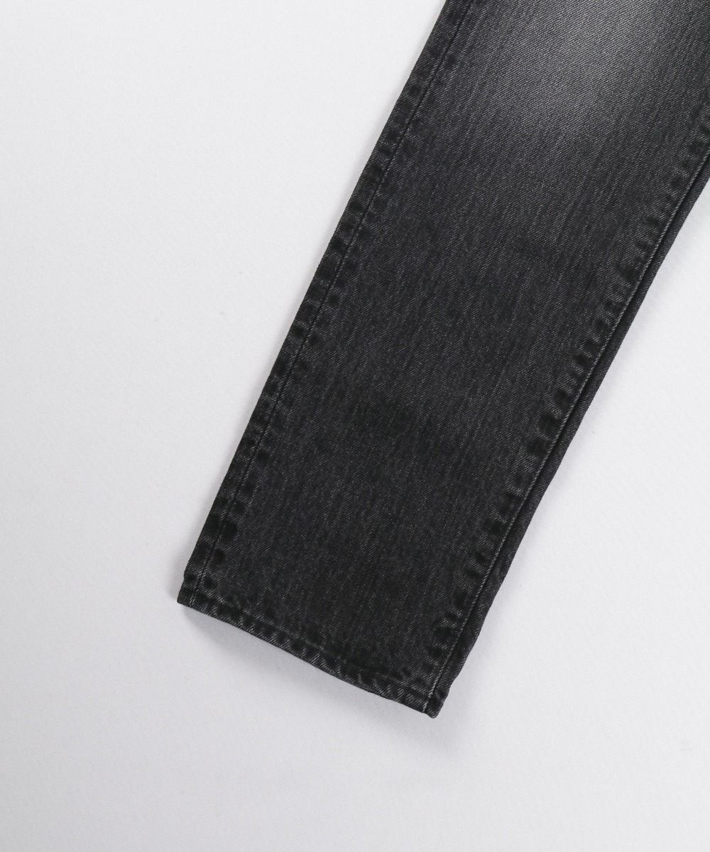 J314 14oz Black Straight Selvedge Jeans (Aging Wash) - GRAY