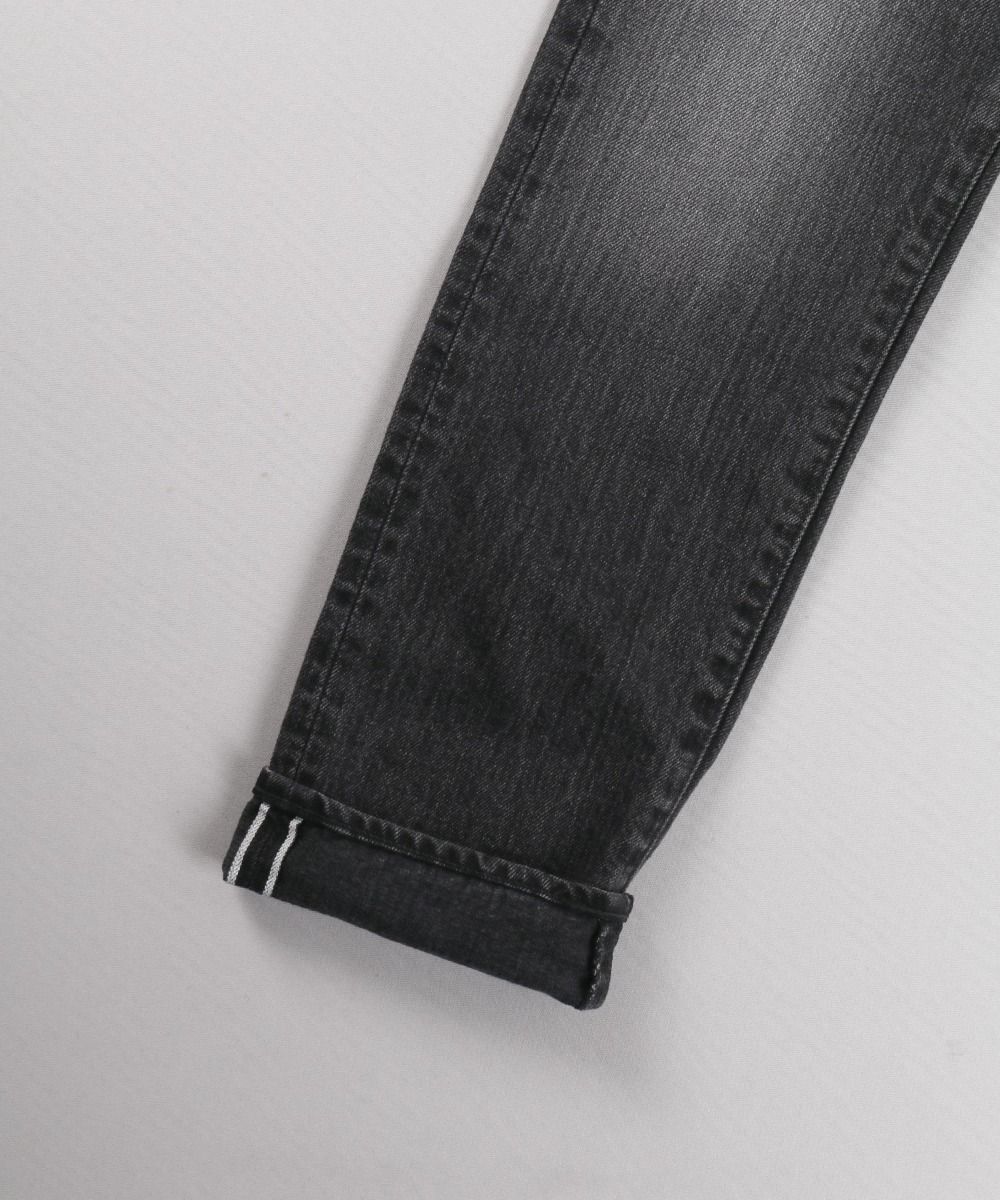 J314 14oz Black Straight Selvedge Jeans (Aging Wash) - GRAY