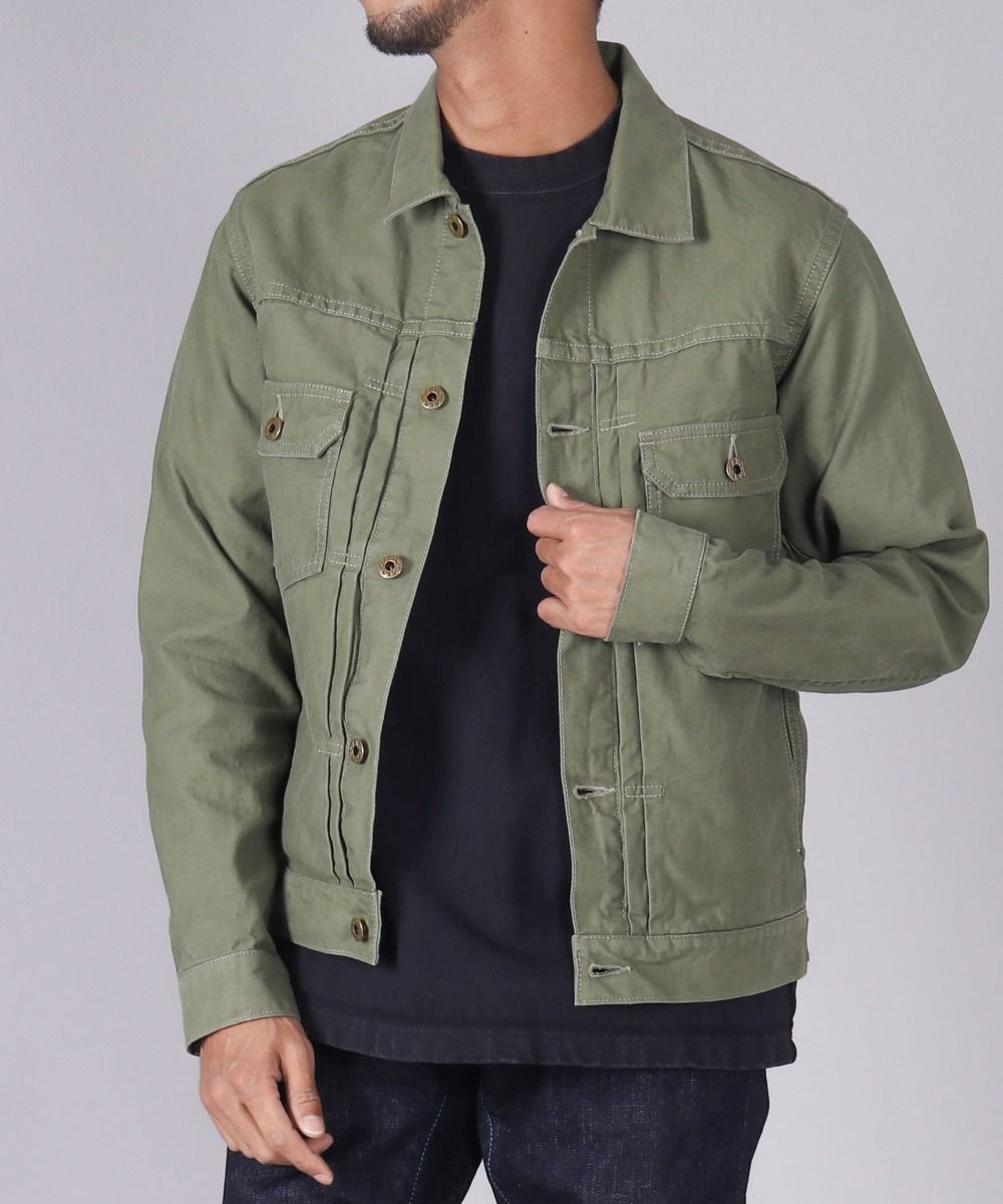 JBGJ1020 Type 2 Jacket sulpher dyed back satin - OLIVE