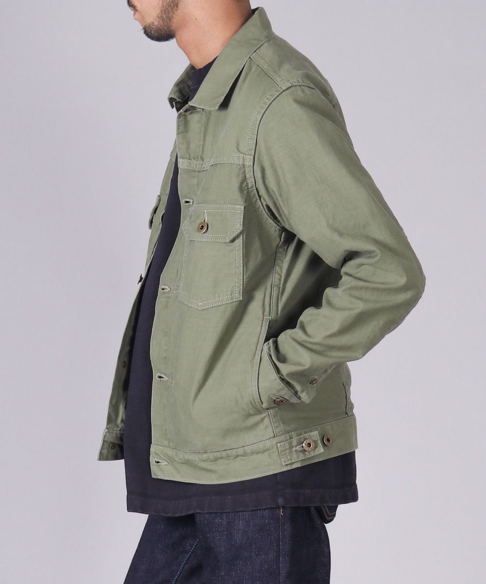 JBGJ1020 Type 2 Jacket sulpher dyed back satin - OLIVE
