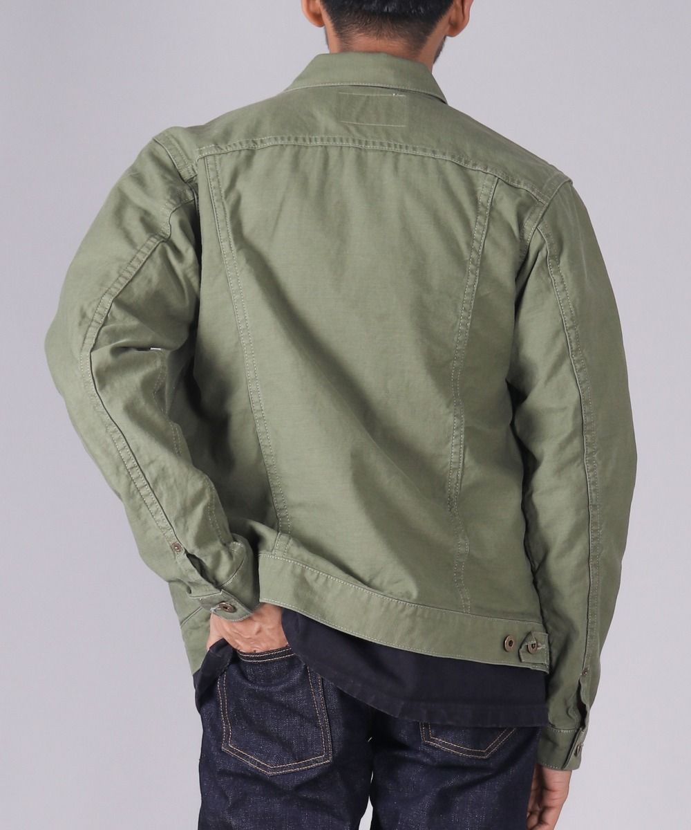 JBGJ1020 Type 2 Jacket sulpher dyed back satin - OLIVE