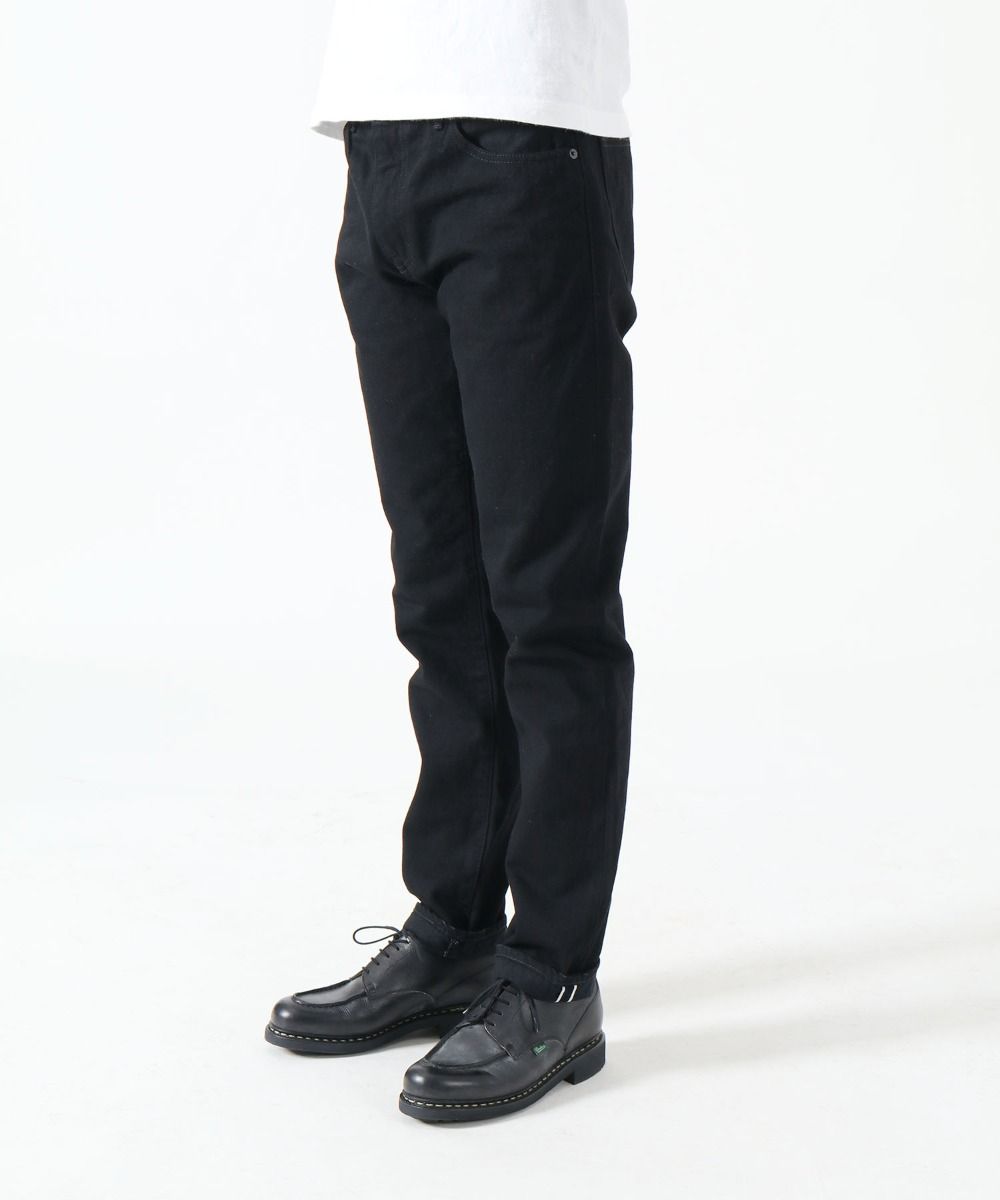J314 14oz Black Straight Selvedge Jeans - BLACK