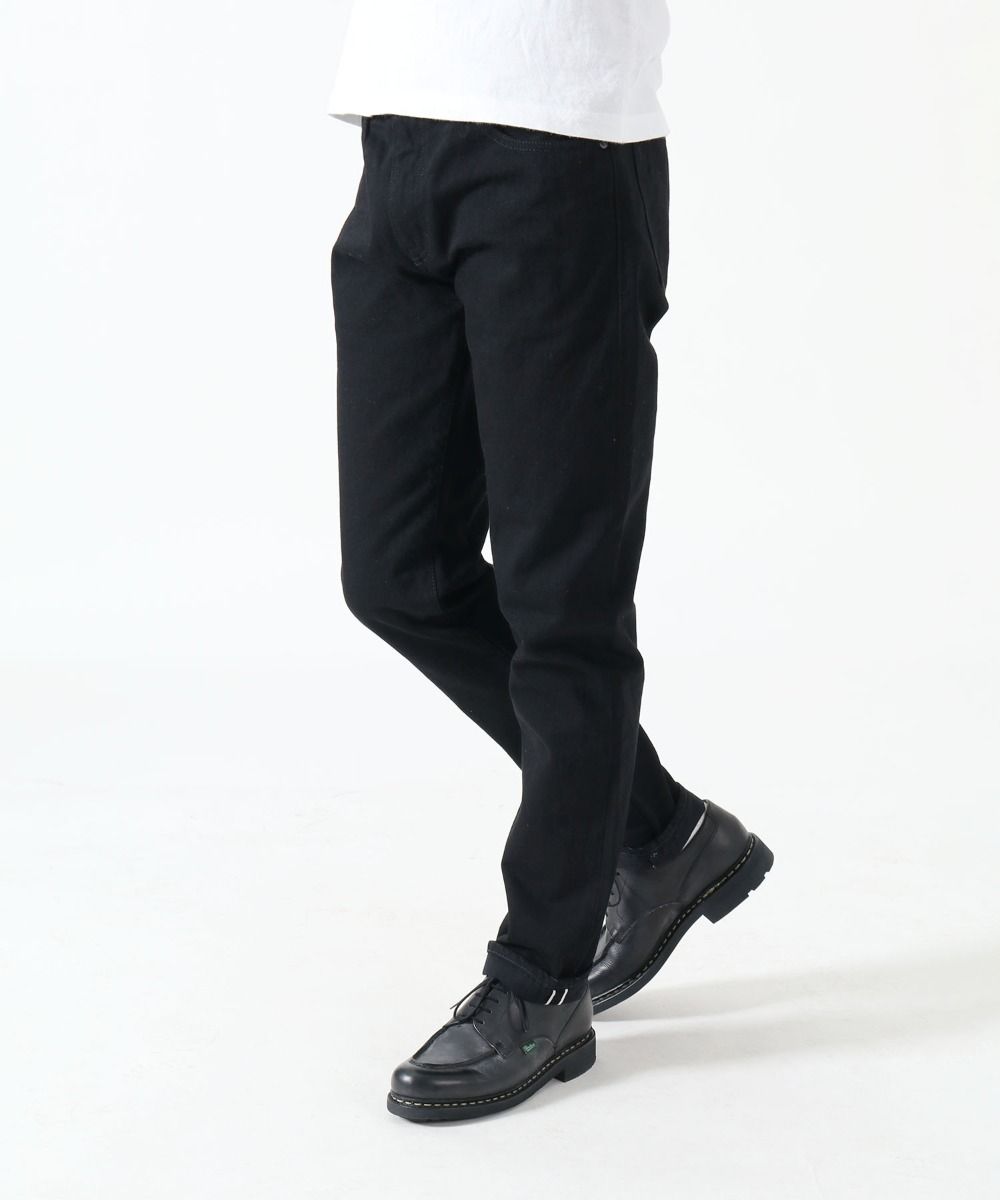 J314 14oz Black Straight Selvedge Jeans - BLACK