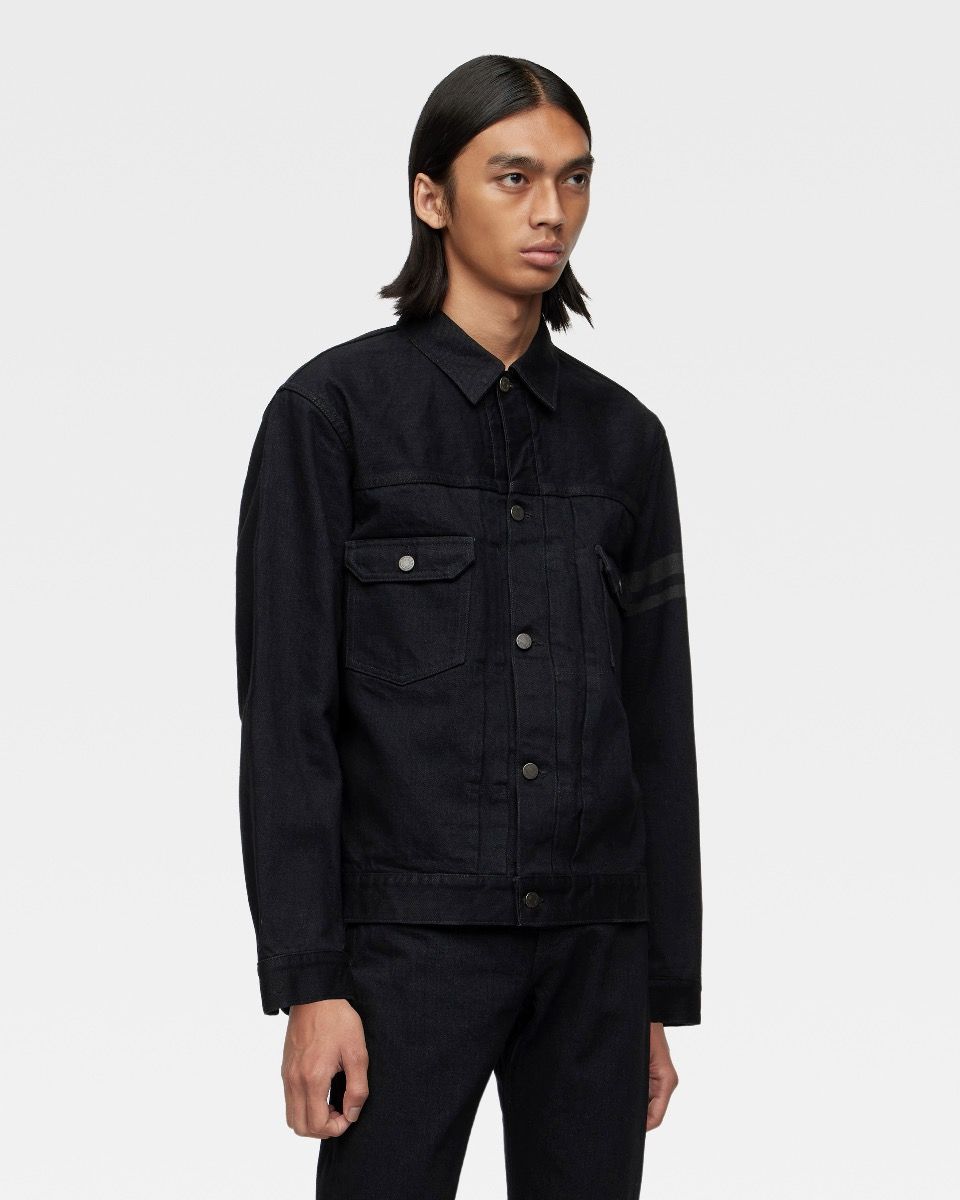 MMGJ11025S #002 CLASSIC DENIM JACKET 15.7oz - BLACK