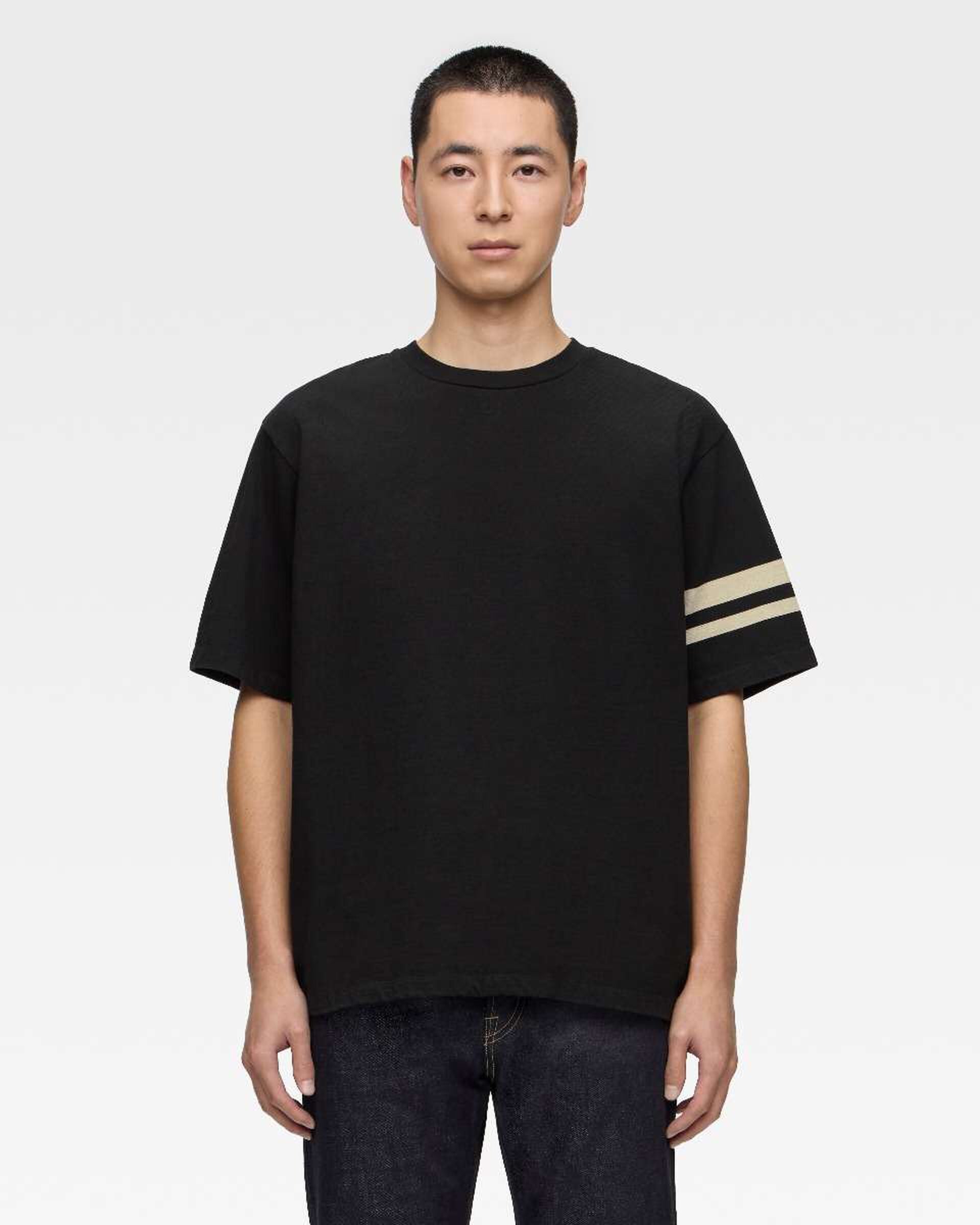 MXTS6004 HEAVY OUNCE S/S TEE -DISCHARGE PRINT - BLACK
