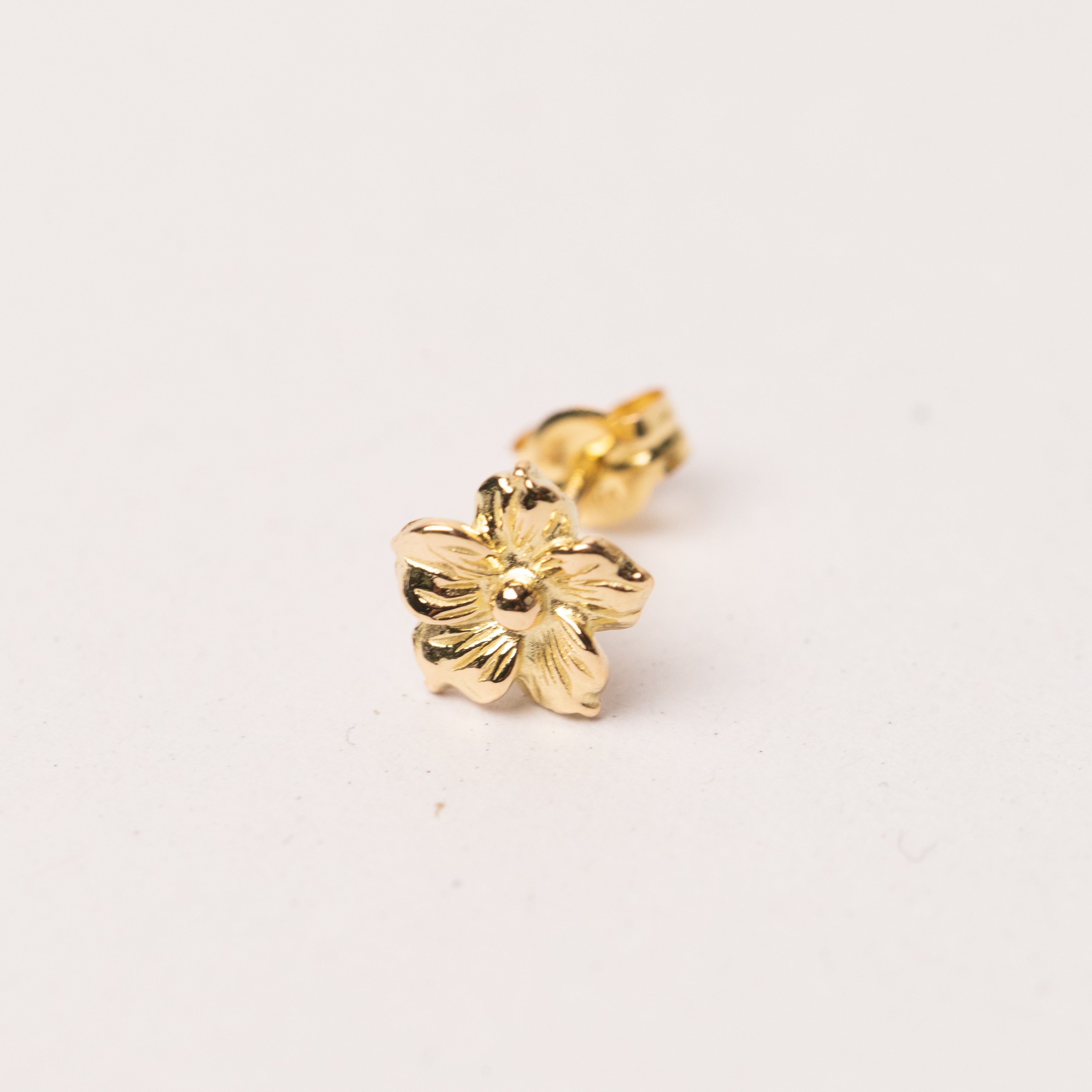 O-009 K18 Flower Earrings