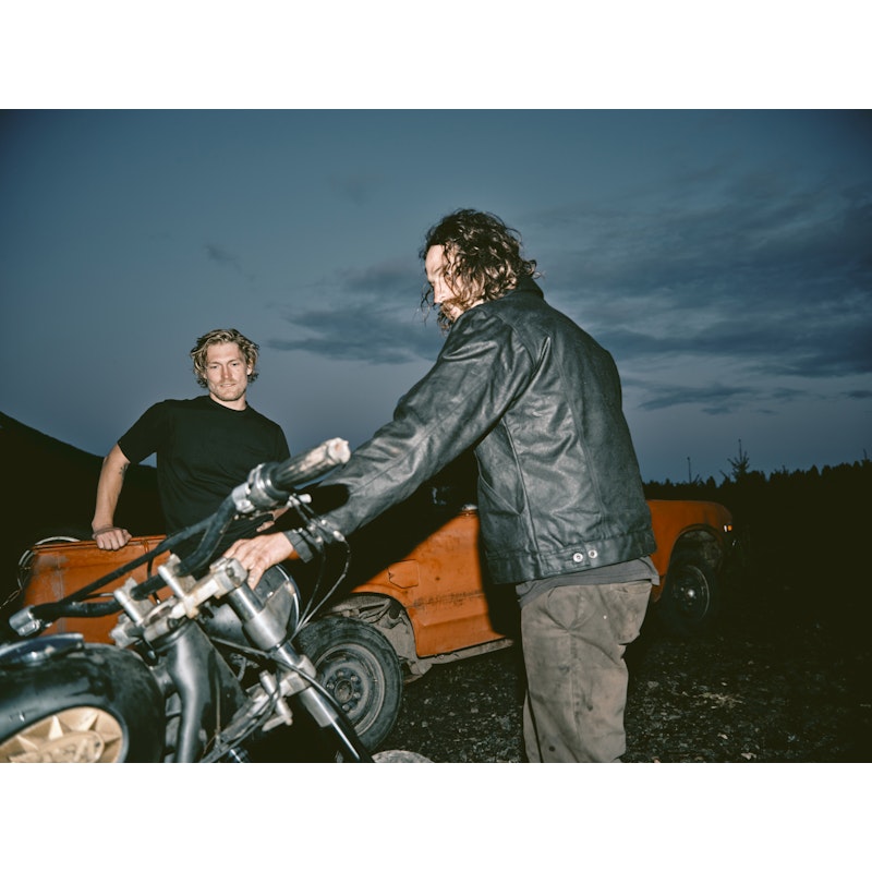 TIN CLOTH SHORT LINED CRUISER JACKET - BLACK