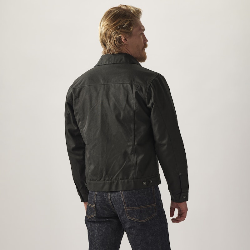 TIN CLOTH SHORT LINED CRUISER JACKET - BLACK