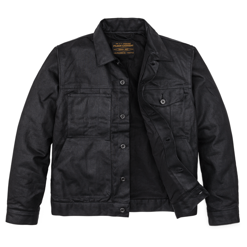 TIN CLOTH SHORT LINED CRUISER JACKET - BLACK