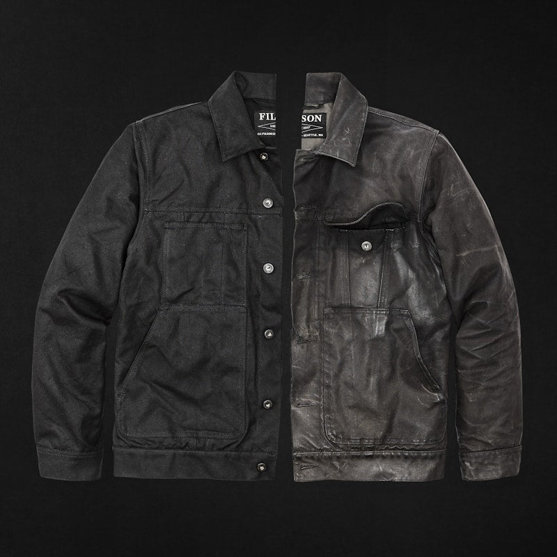 TIN CLOTH SHORT LINED CRUISER JACKET - BLACK