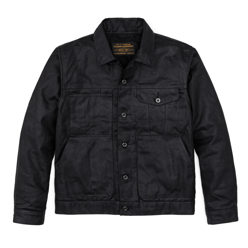 TIN CLOTH SHORT LINED CRUISER JACKET - BLACK
