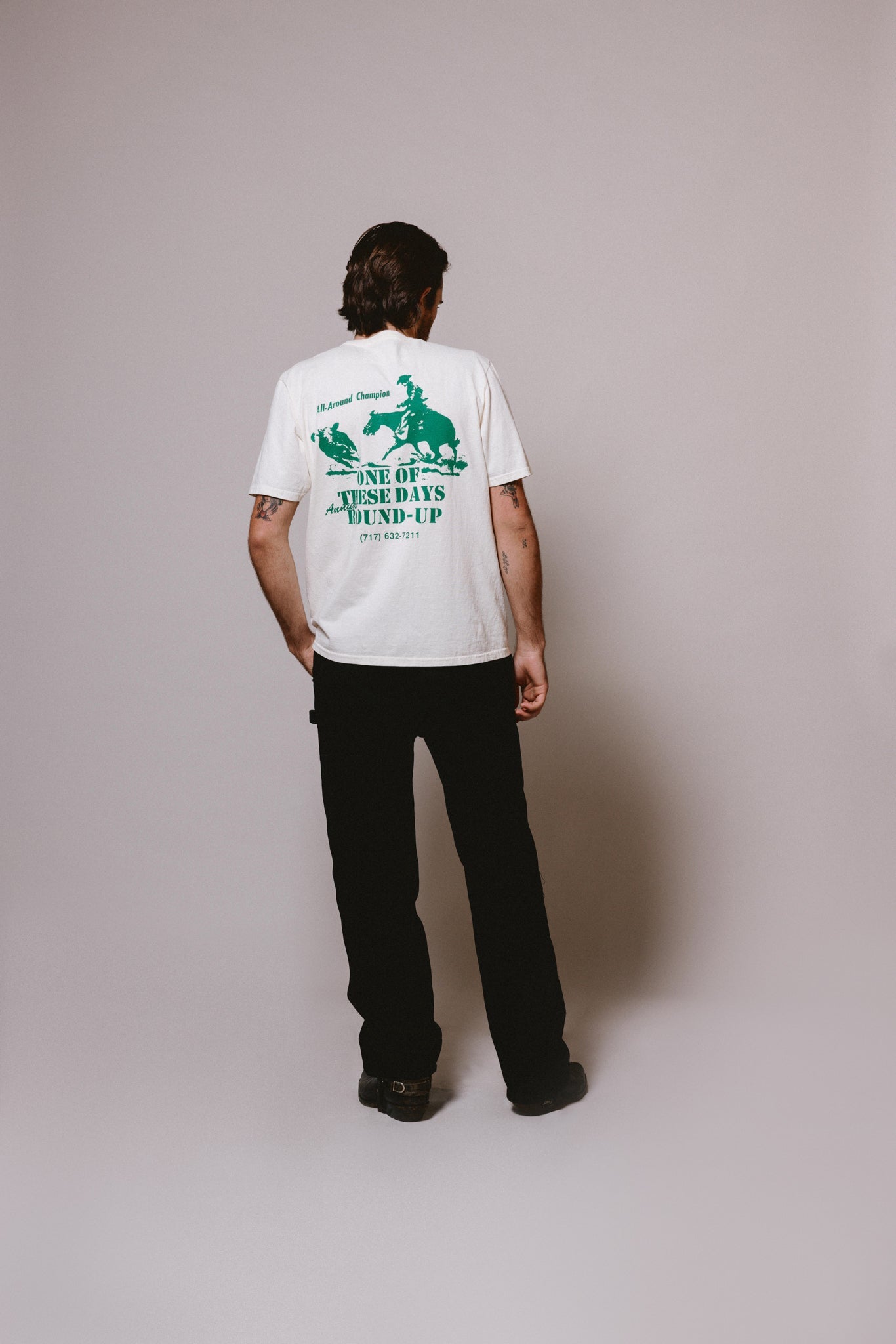 ROUND UP TSHIRT - BONE